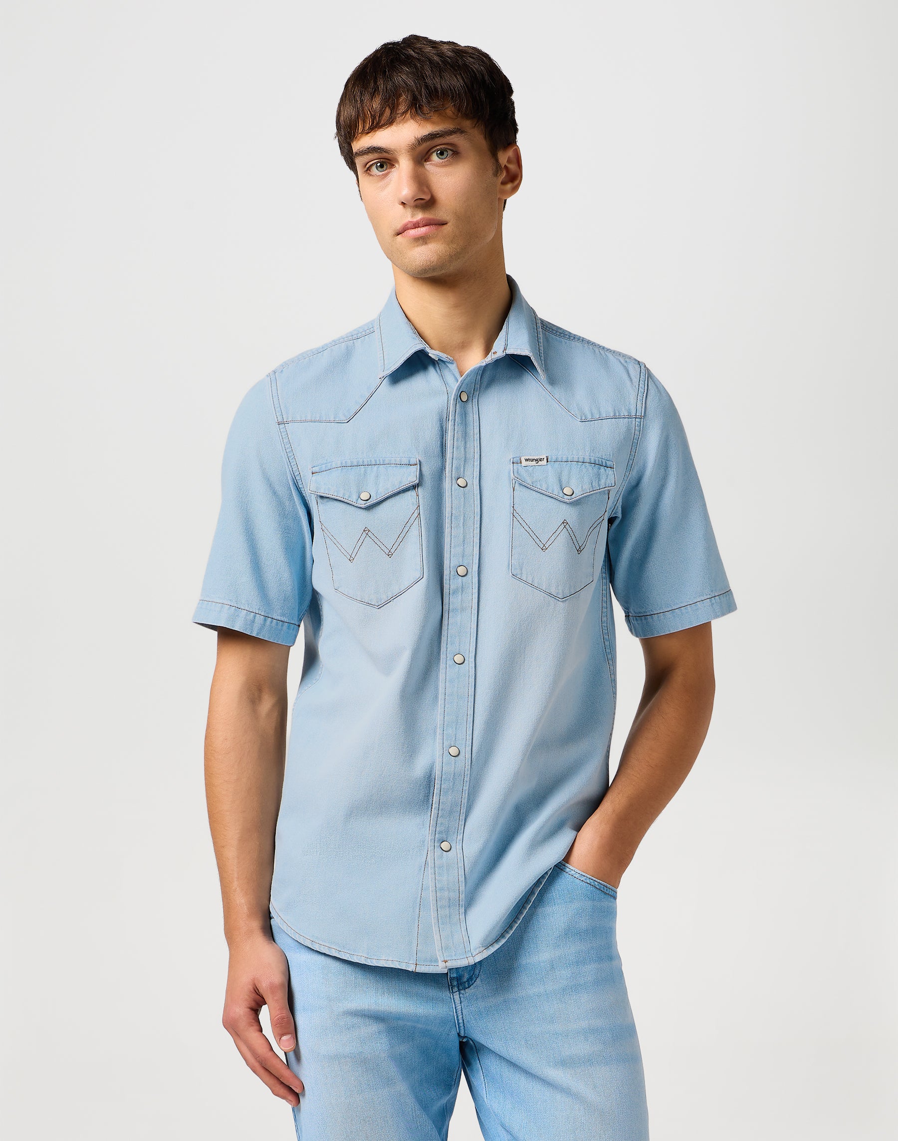 Ss Western Shirt in Authentic Tint Shirts Wrangler