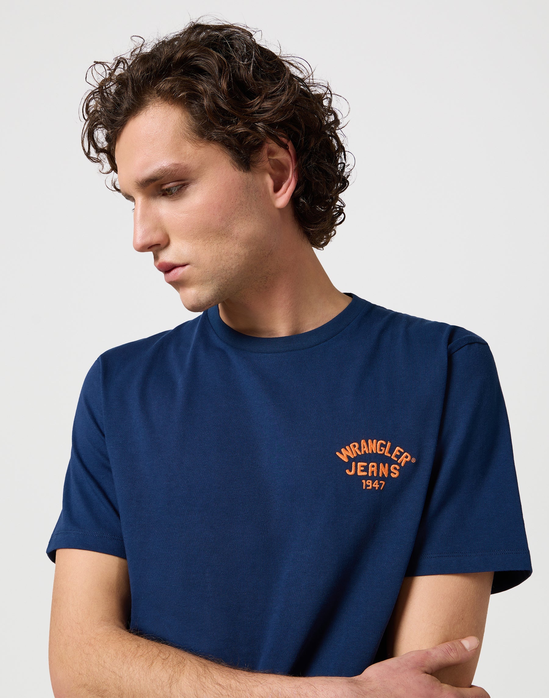 Small Logo Tee in Navy T-Shirts Wrangler