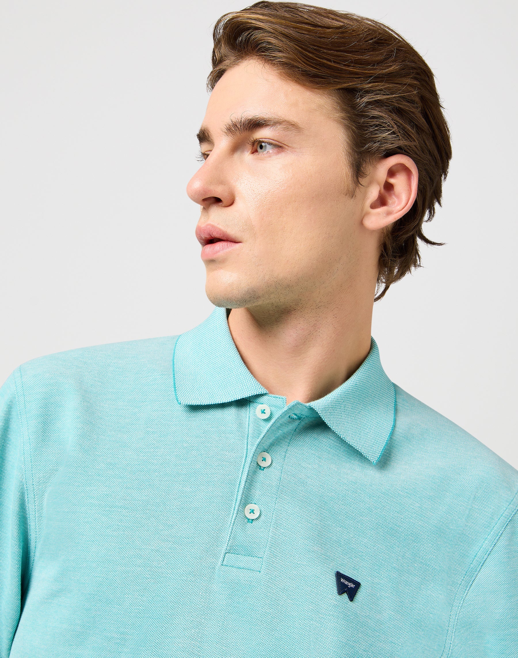 Refined Polo Shirt in Teal T-Shirts Wrangler