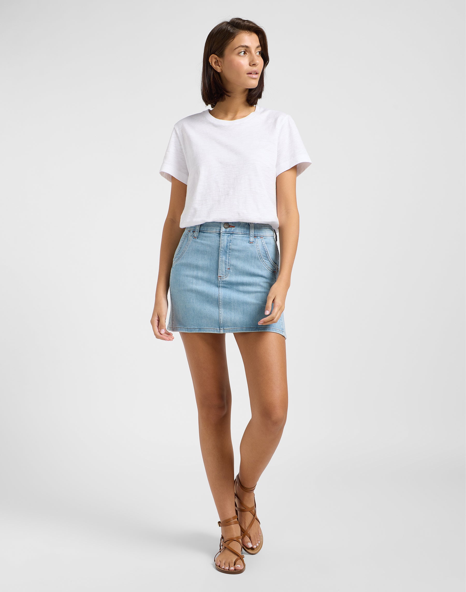Double Seamed Mini Skirt in Minor Key Skirts Lee