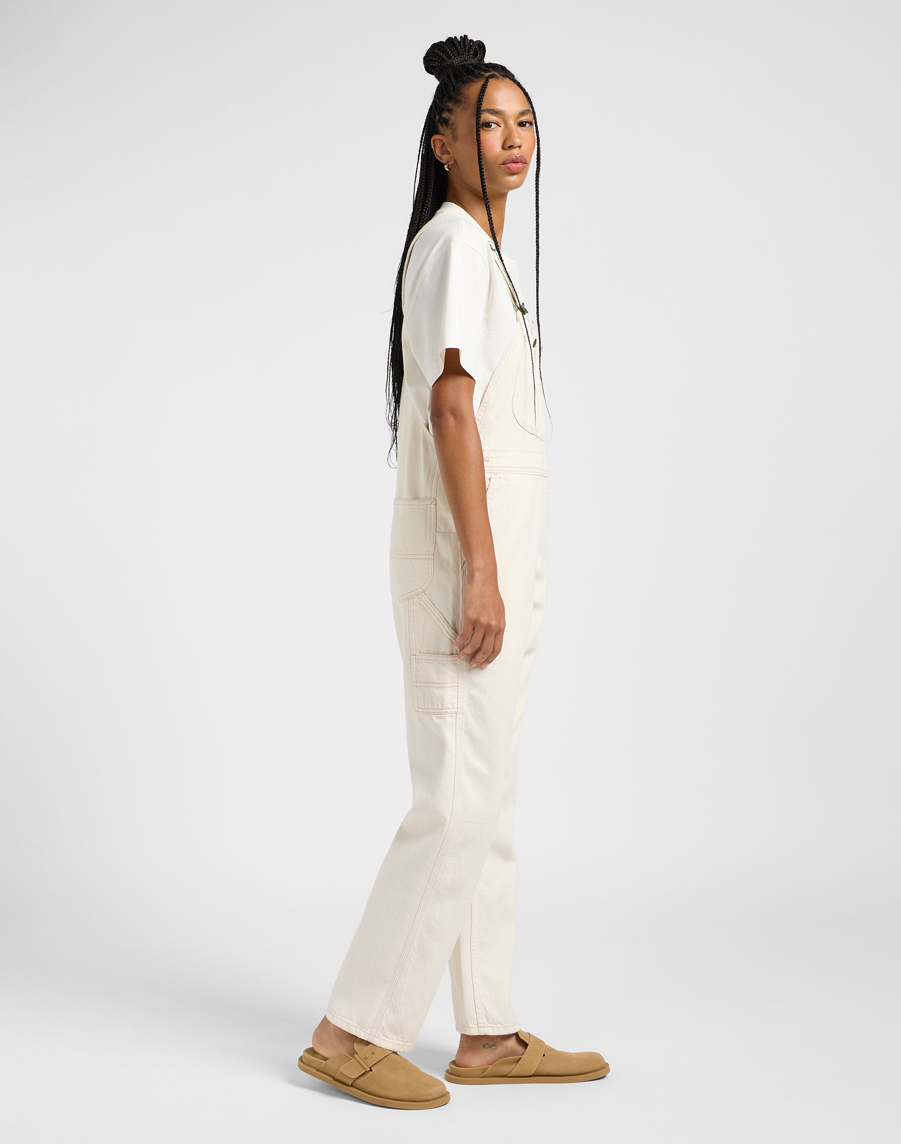 Straight Bib in Ecru Overall Lee