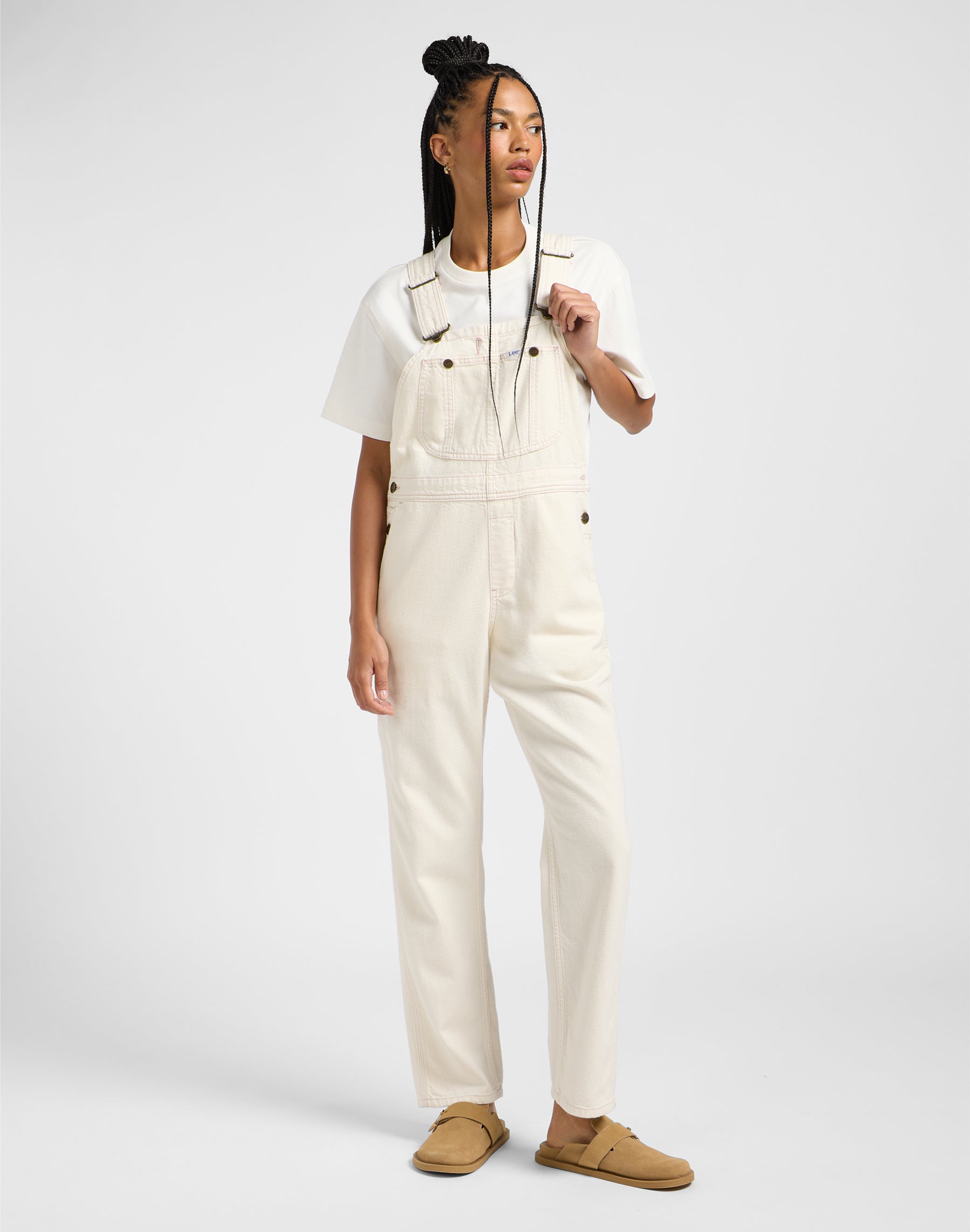 Straight Bib in Ecru Overall Lee
