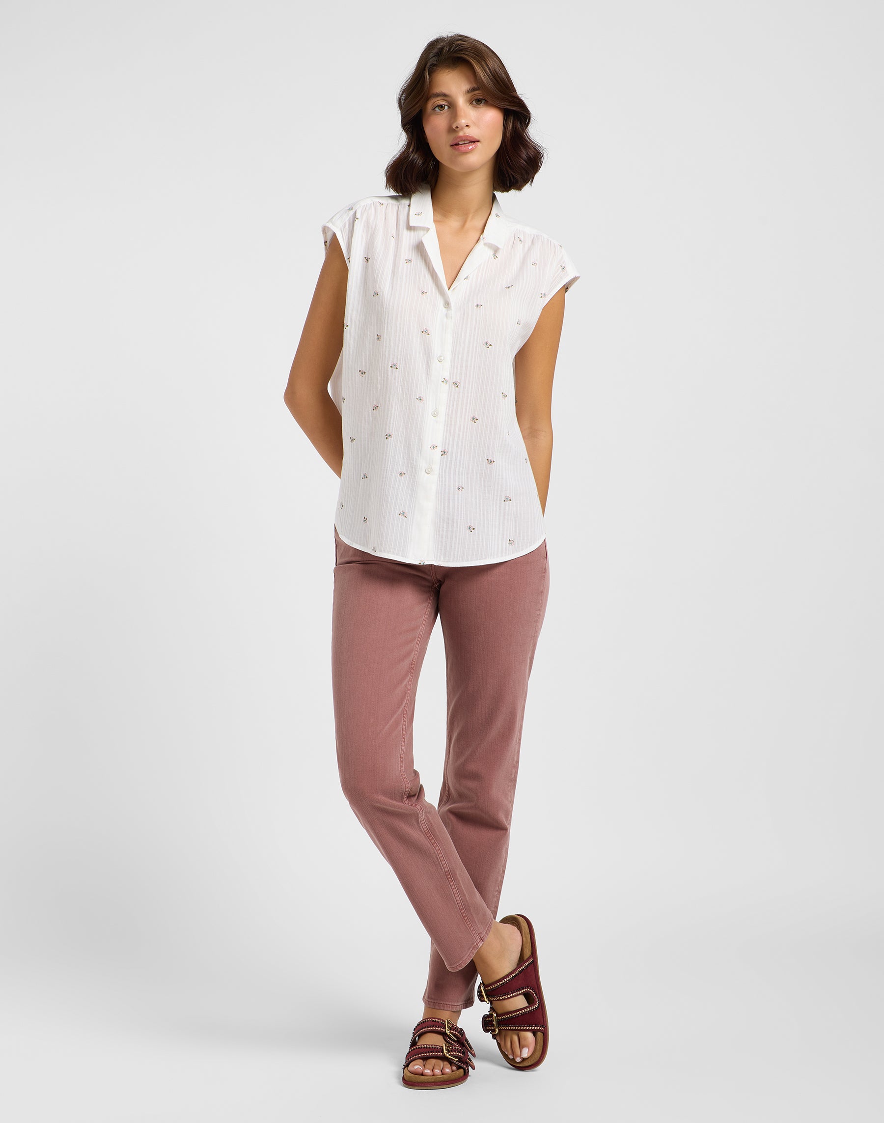 Cap Sleeve Shirt in Grove Floral Shirts Lee