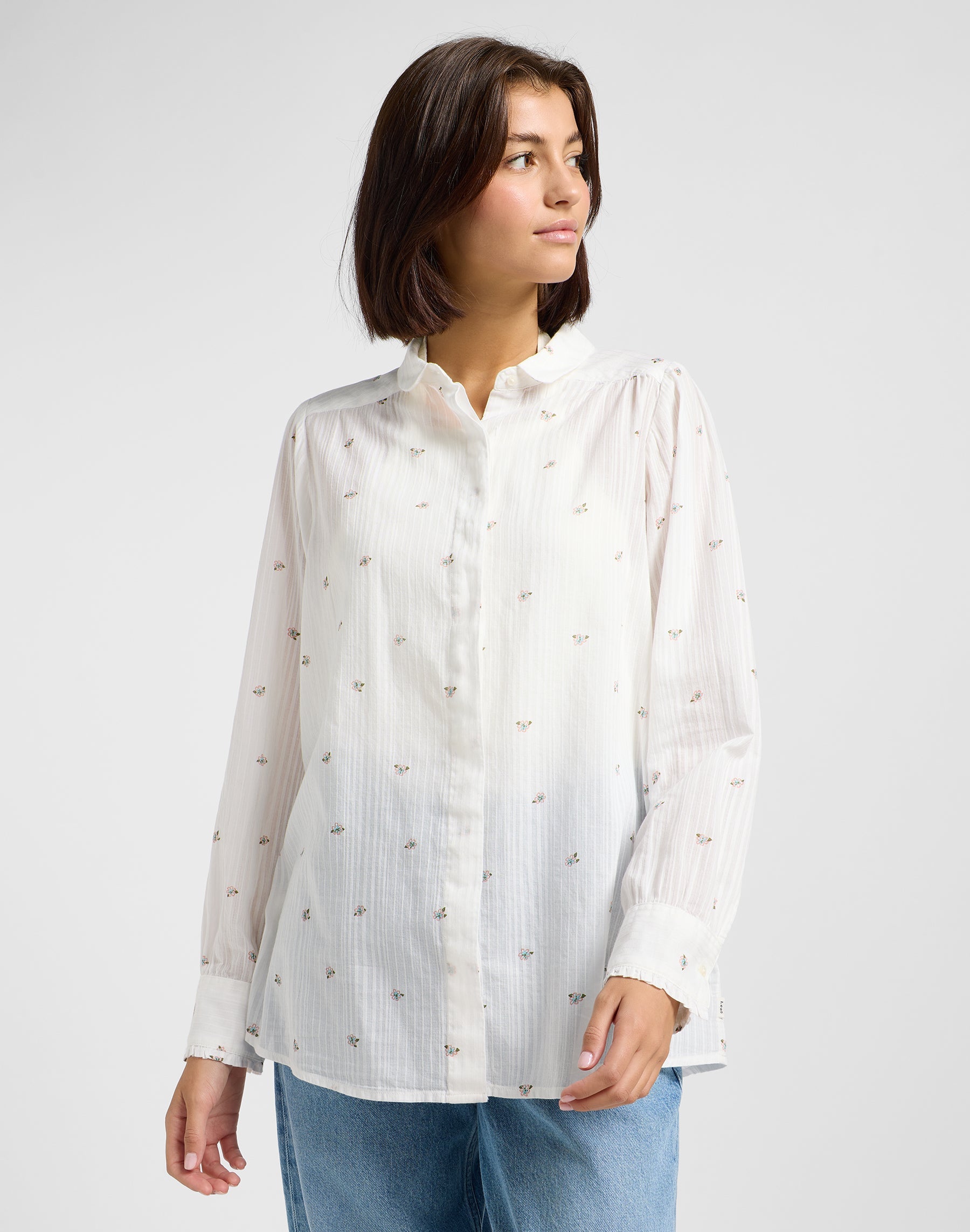 Shirred Blouse in Grove Floral Shirts Lee