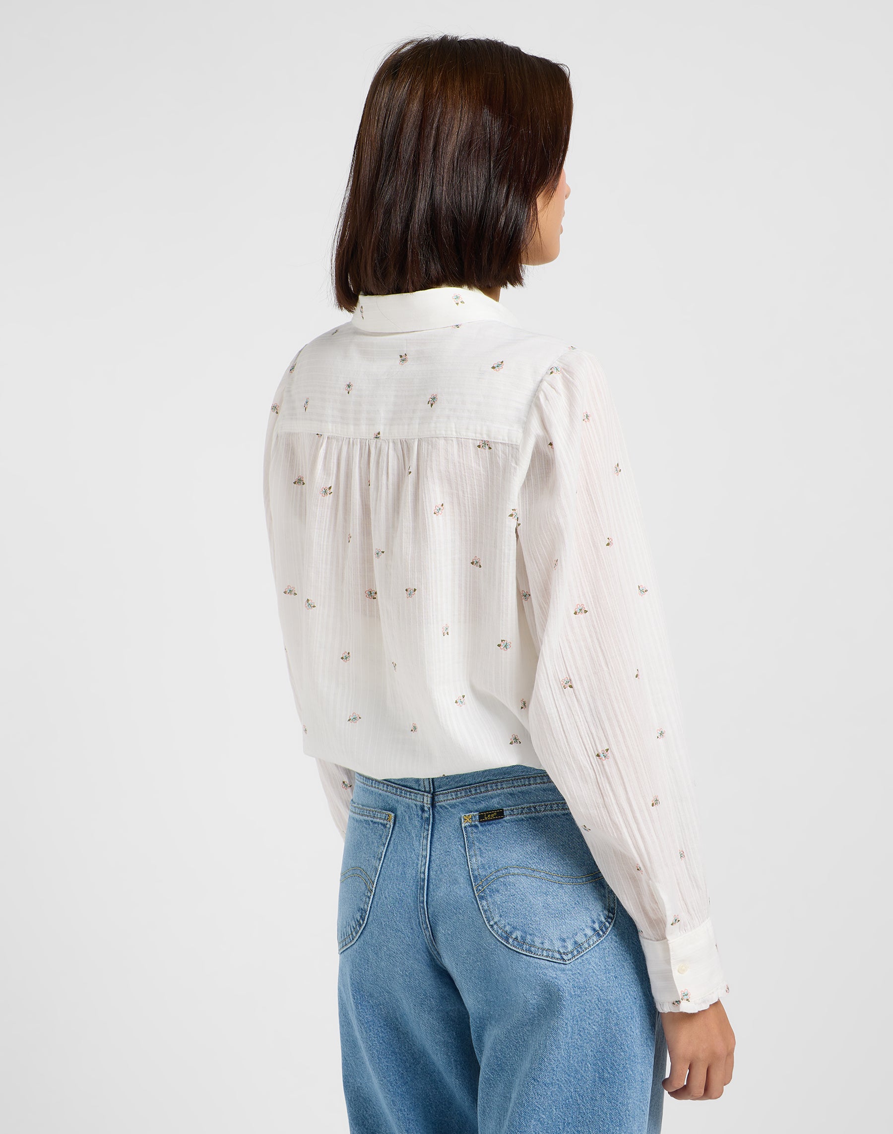 Shirred Blouse in Grove Floral Shirts Lee