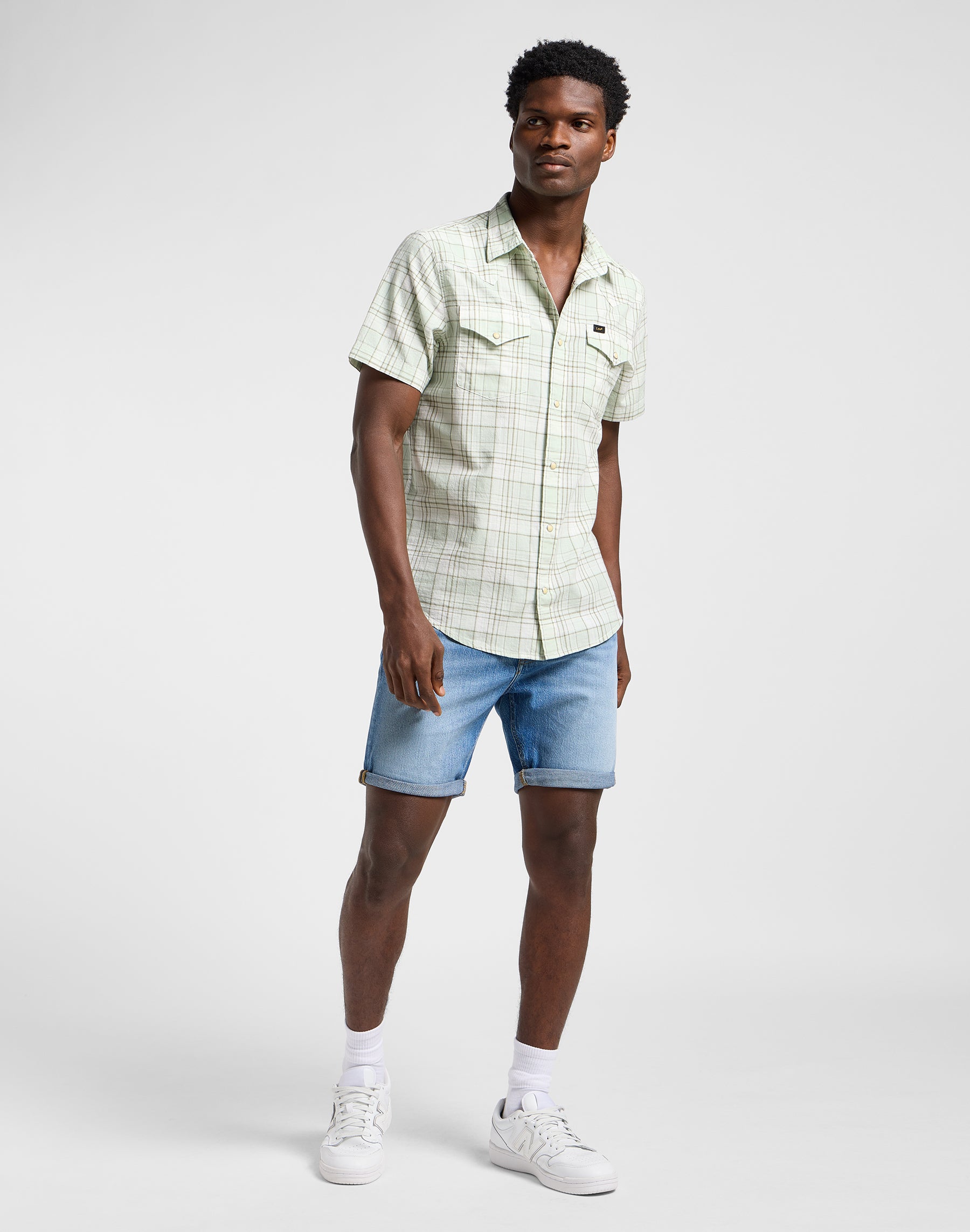 Ss Western Shirt in Mercantile Sage Ombre Shirts Lee