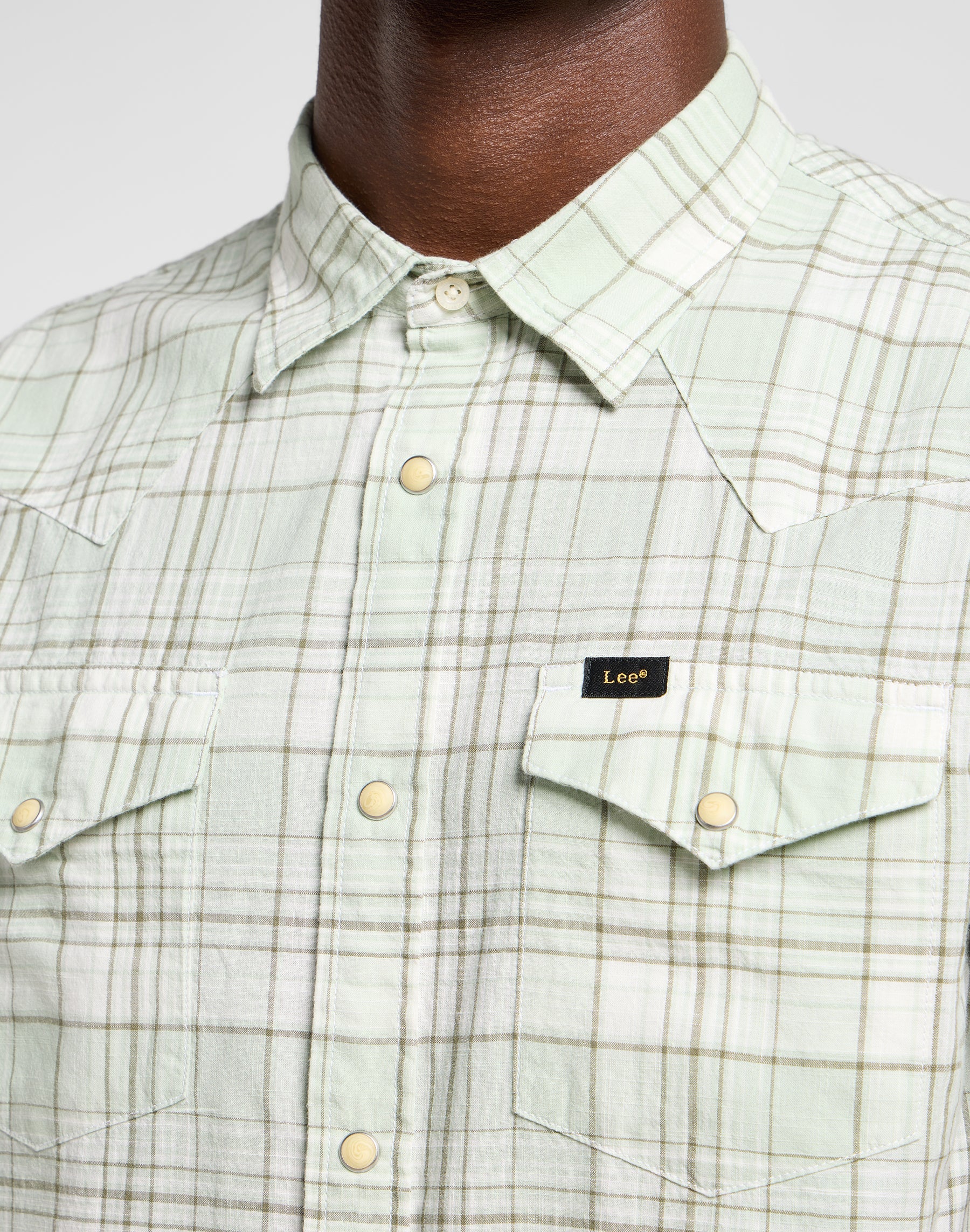 Ss Western Shirt in Mercantile Sage Ombre Shirts Lee