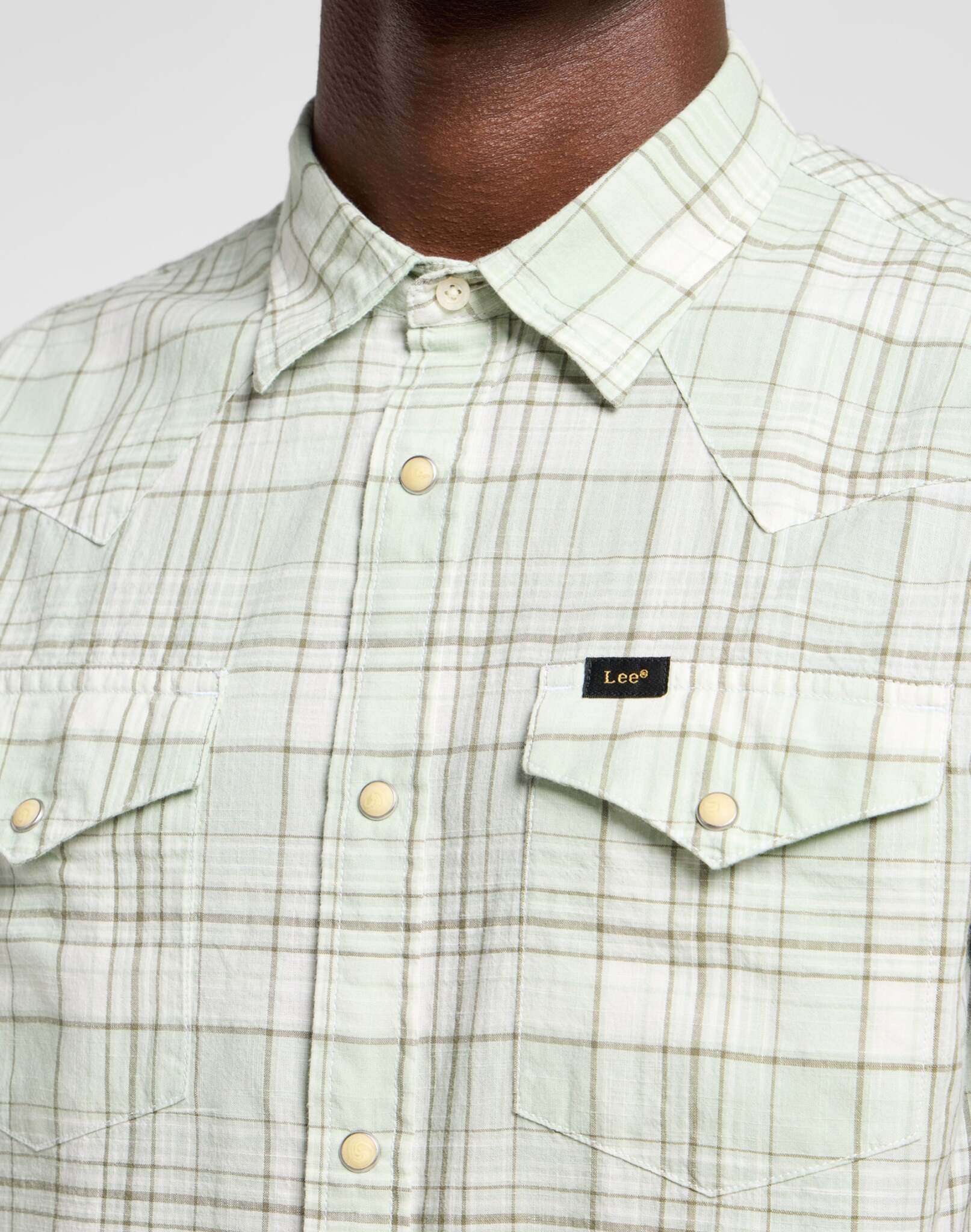 Ss Western Shirt in Mercantile Sage Ombre Shirts Lee