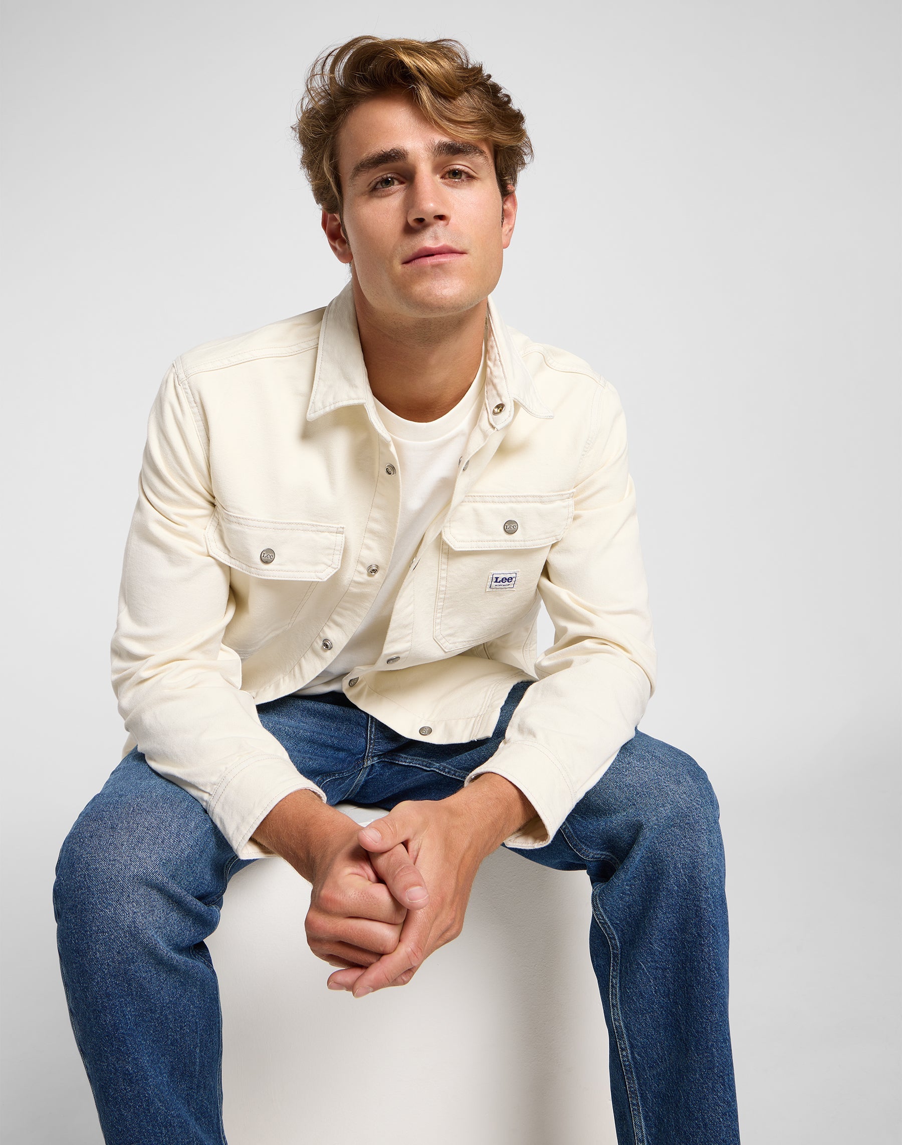 Workwear overshirt in ecru shirts Lee