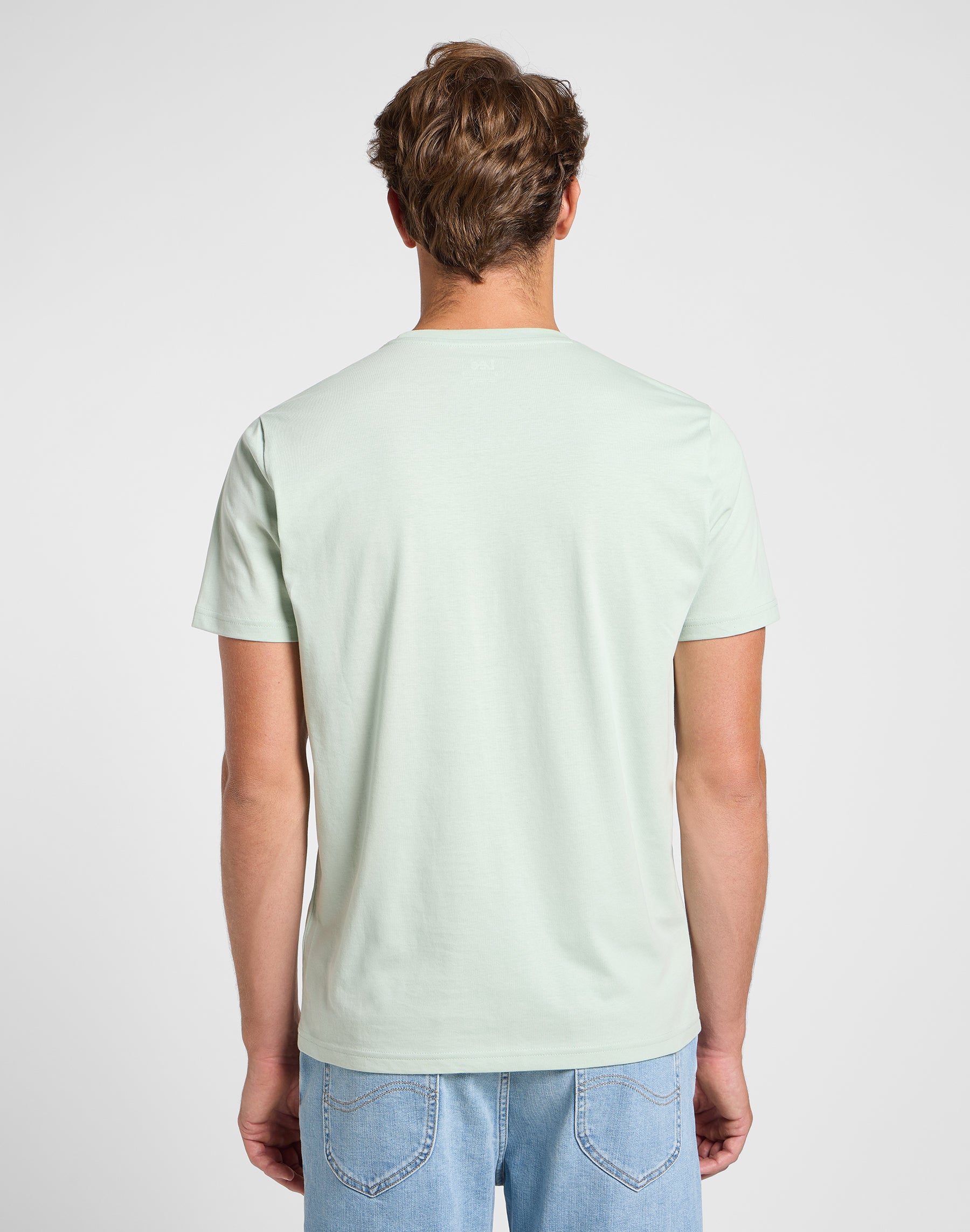 Ss Patch Logo Tee in Soft Sage T-Shirts Lee
