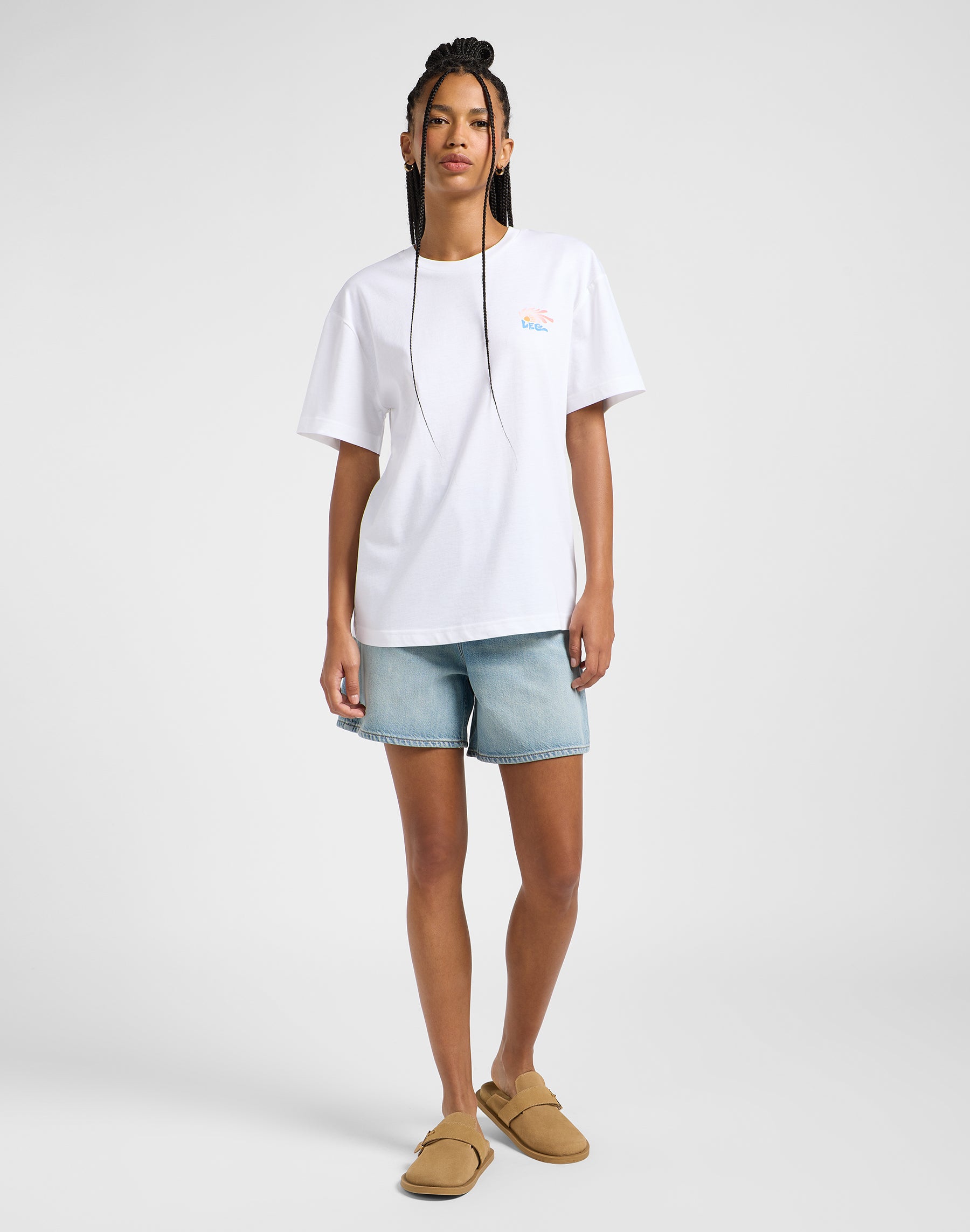 Graphic Tee in Bright White T-Shirts Lee