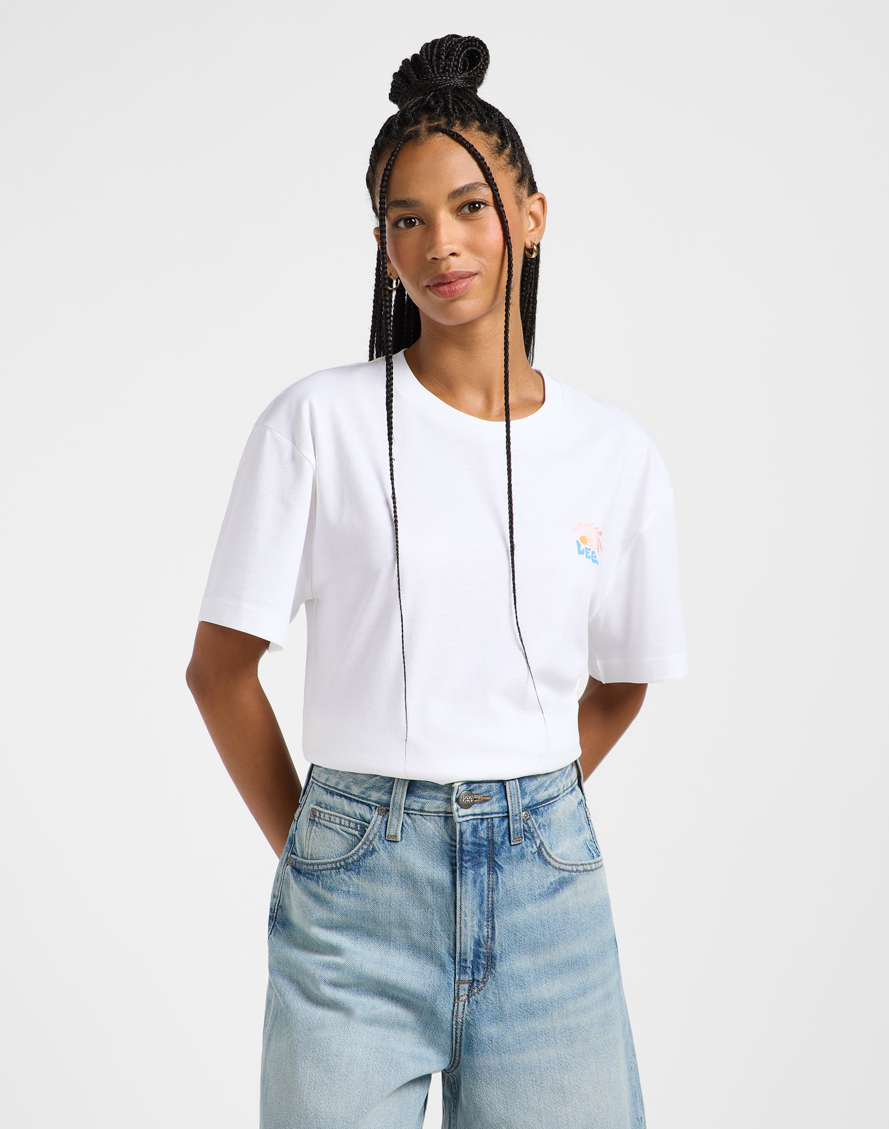 Graphic Tee in Bright White T-Shirts Lee