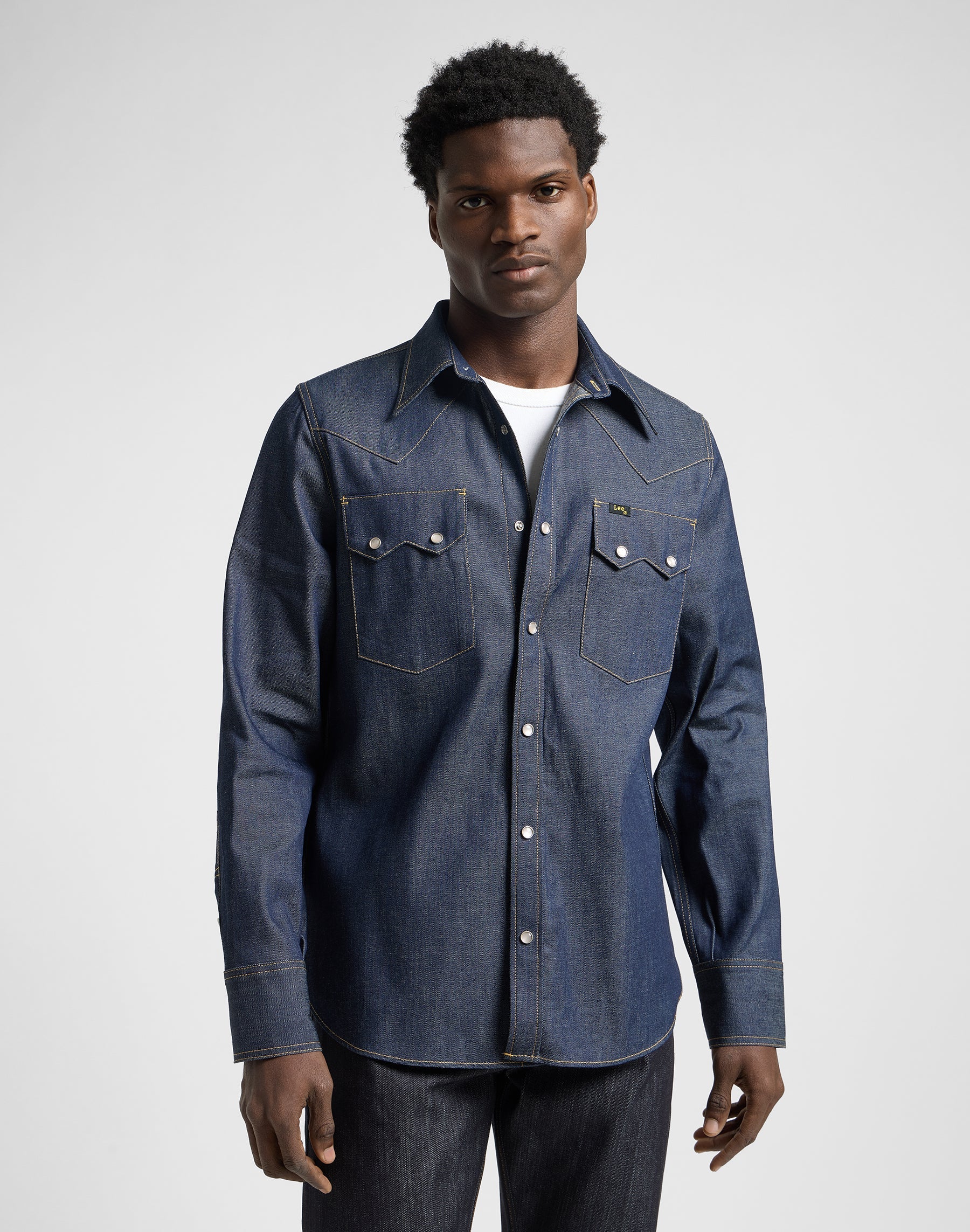 101 50S Western Shirt in Dry Blue Shirts Lee