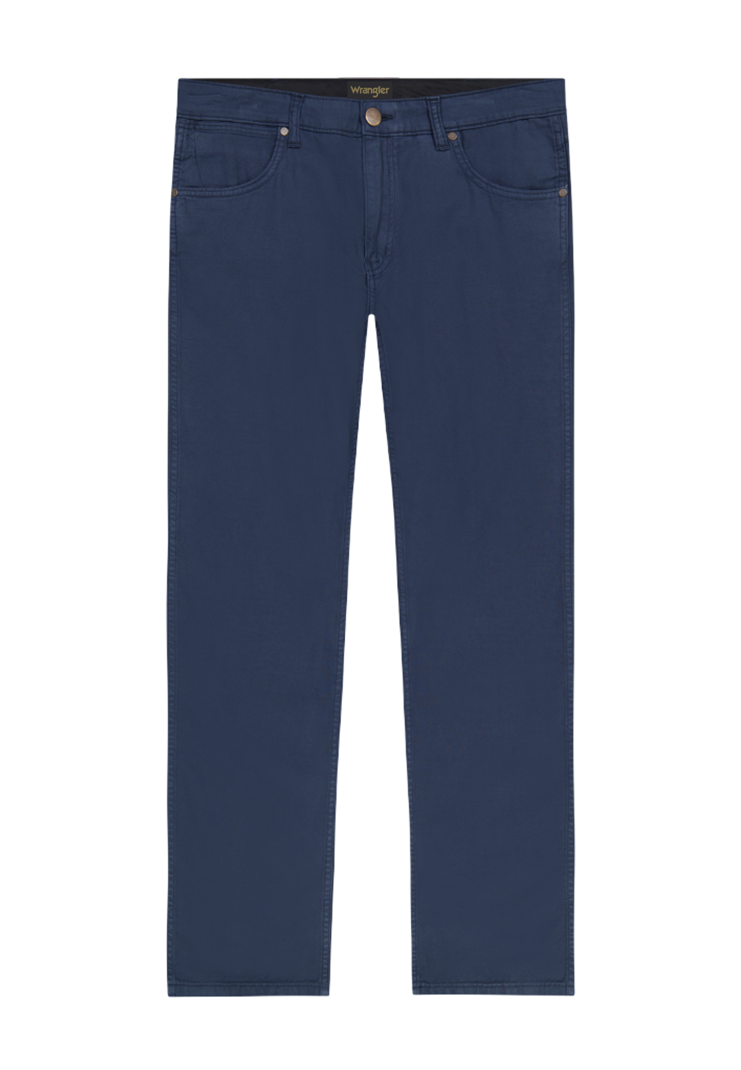 Larston in navy pants Wrangler