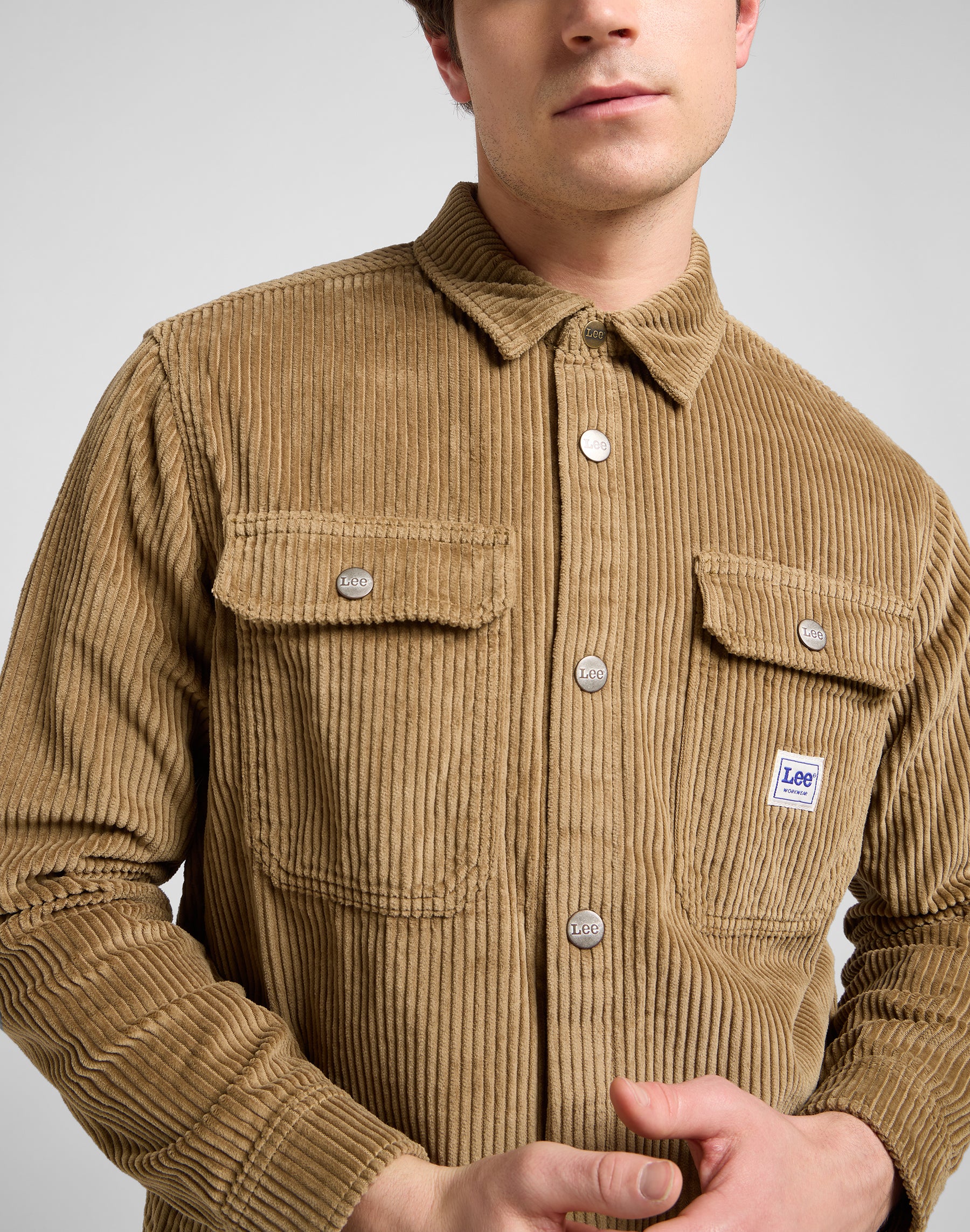 Workwear Overshirt in Dark Khaki Shirts Lee