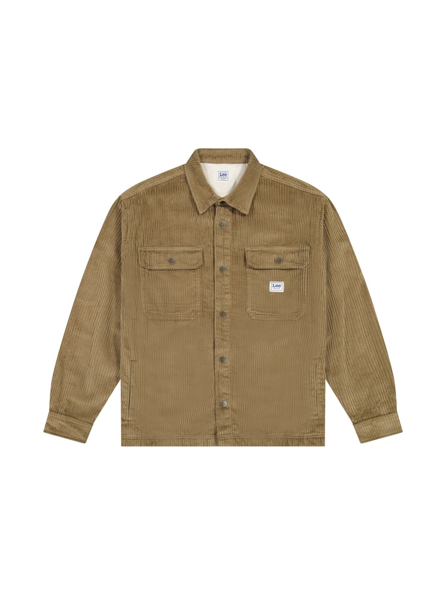 Workwear overshirt in dark khaki