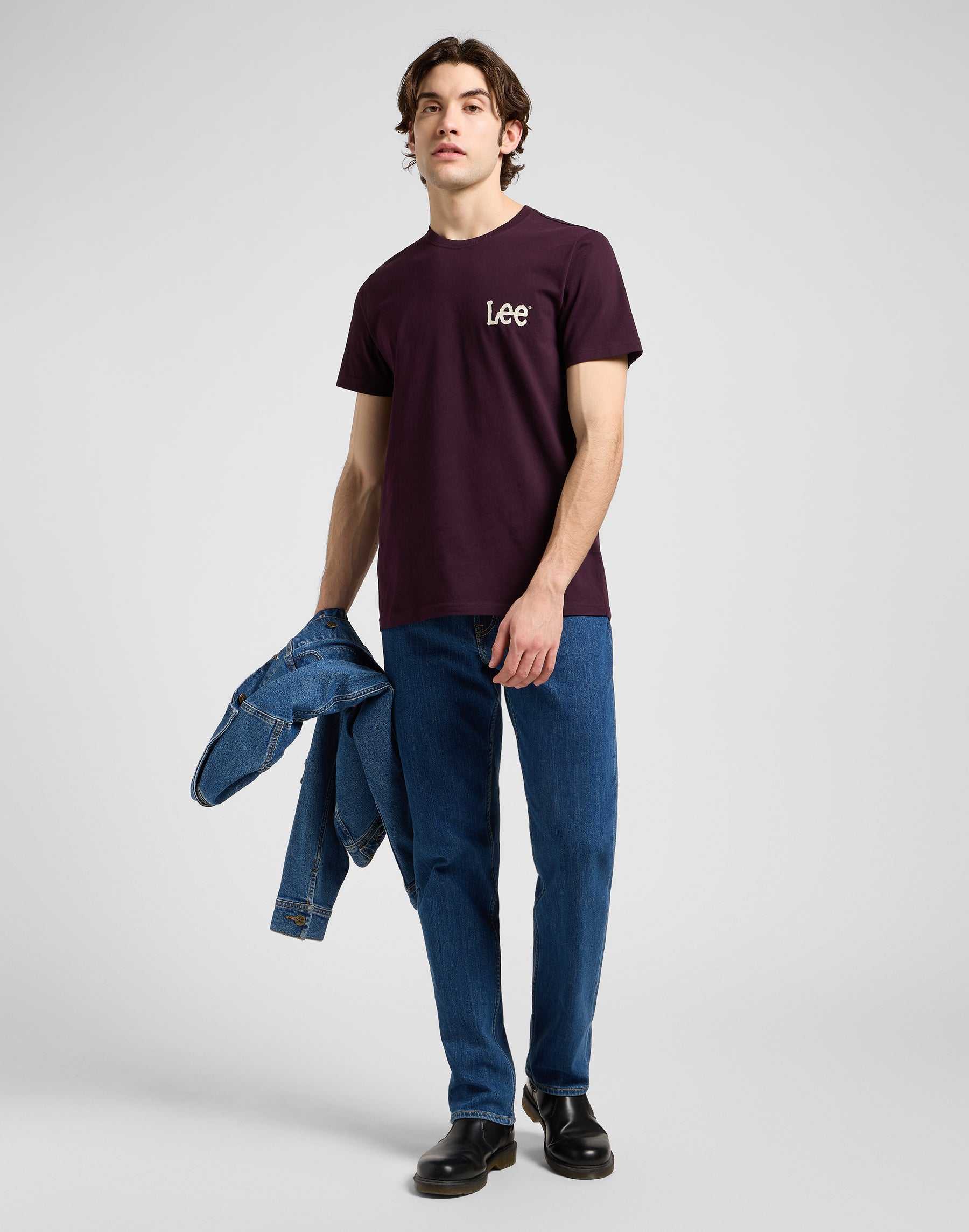 Medium Wobbly Lee Tee in Deep Wine T-Shirts Lee