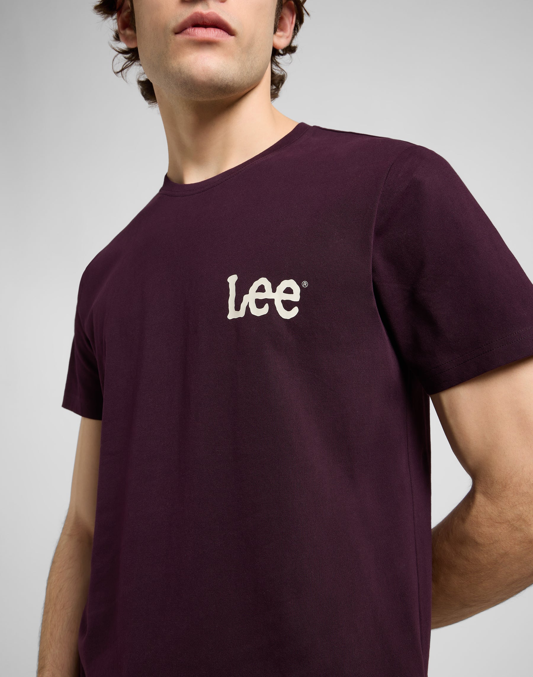 Medium Wobbly Lee Tee in Deep Wine T-Shirts Lee