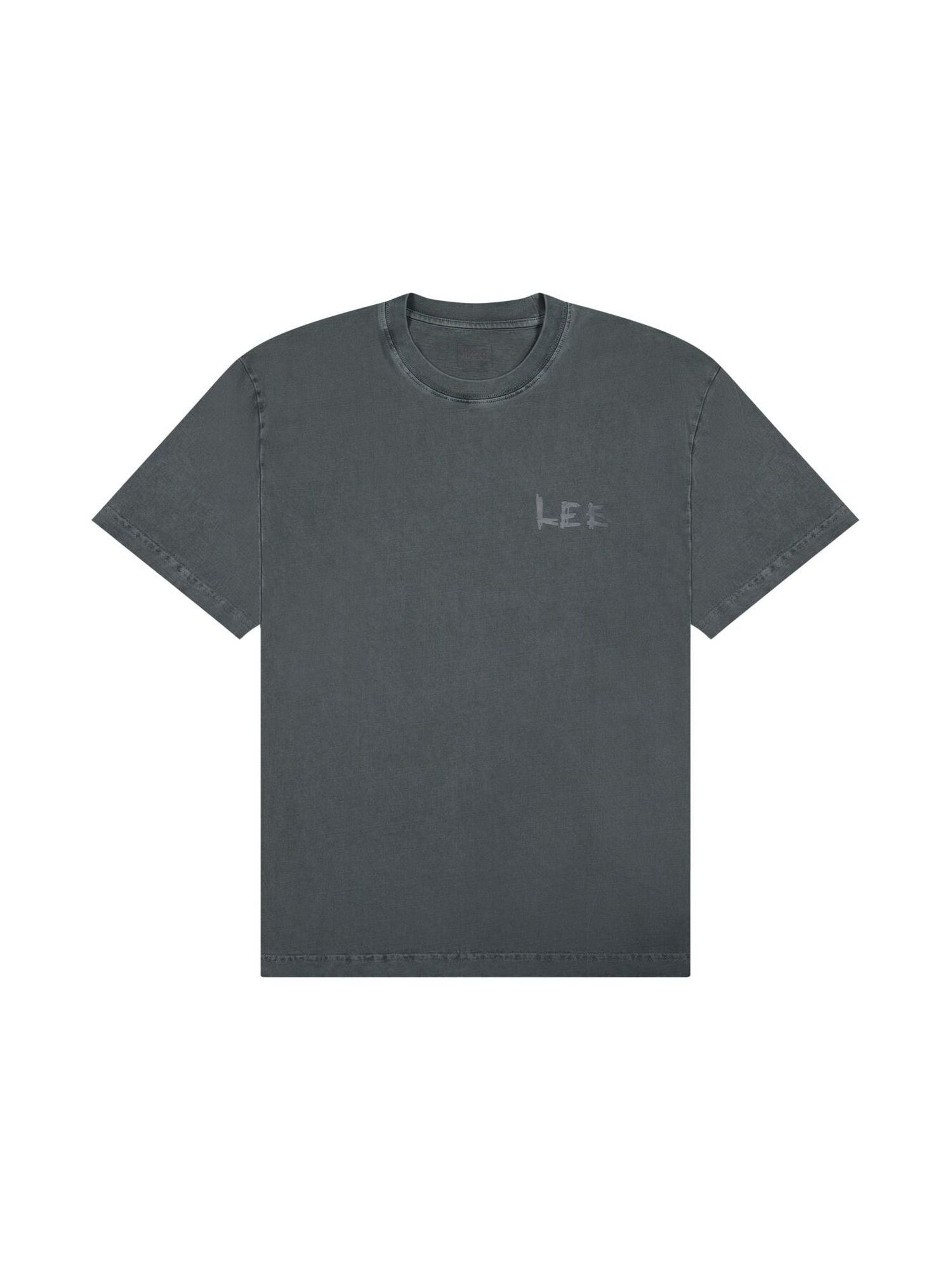 Relaxed Graphic Tee in Washed Black