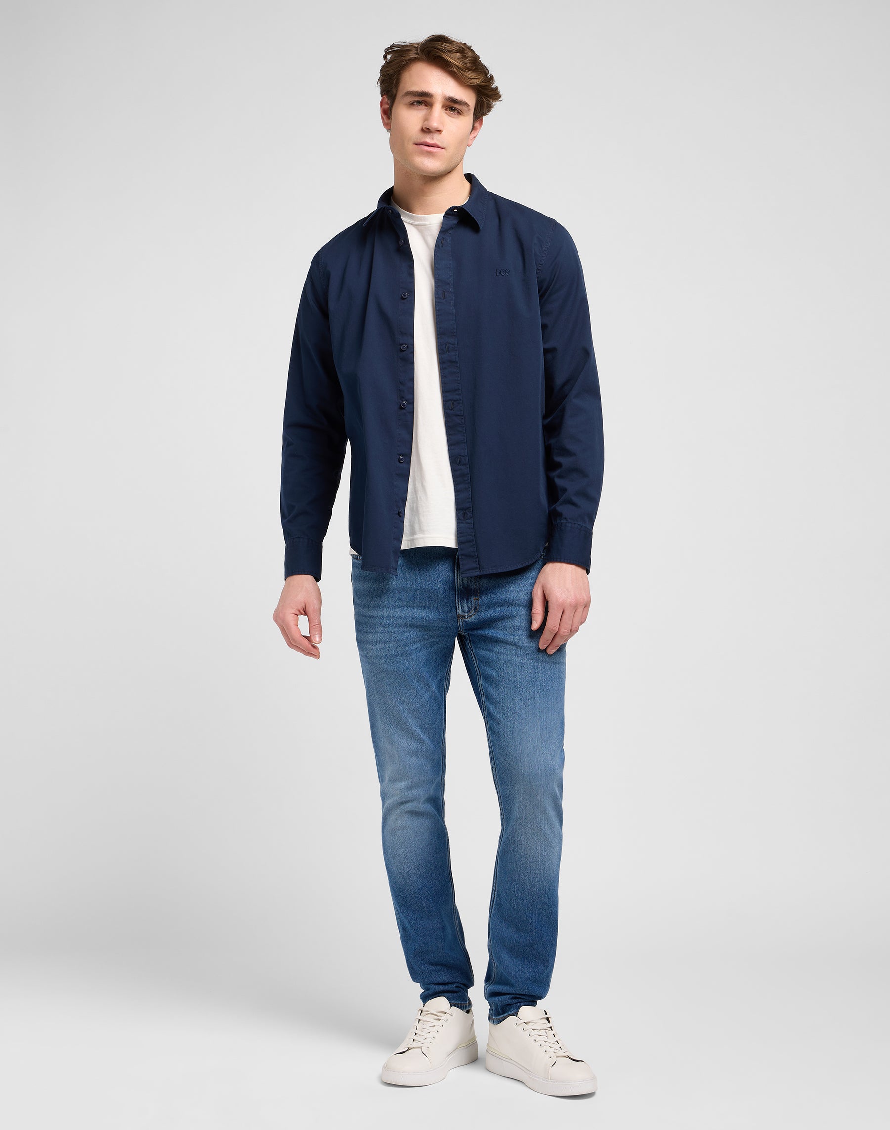 Patch Shirt in Rivet Navy Shirts Lee