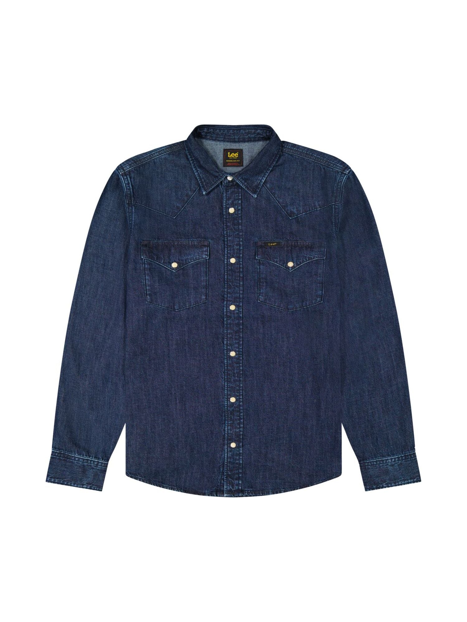 Regular Western shirt in rinse
