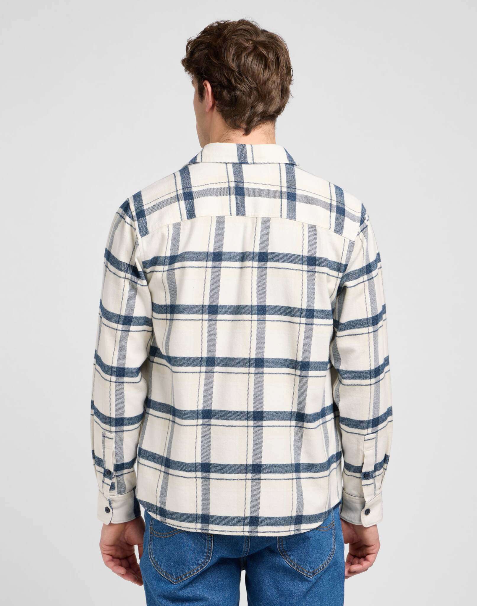 Mercantile Shirt in Vintage Ecru Jaspe Plaid