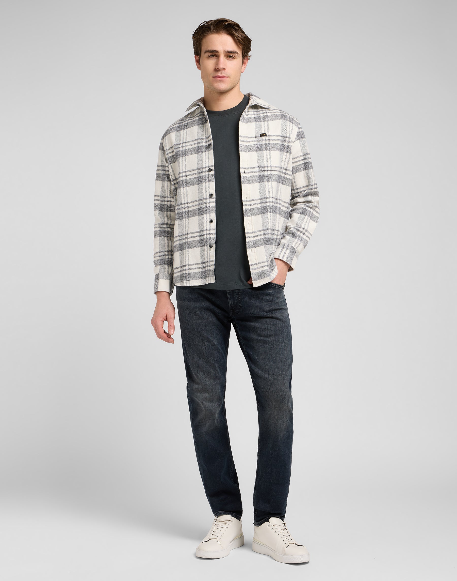 Mercantile Shirt in Painter Gray Jaspe Plaid Shirts Lee