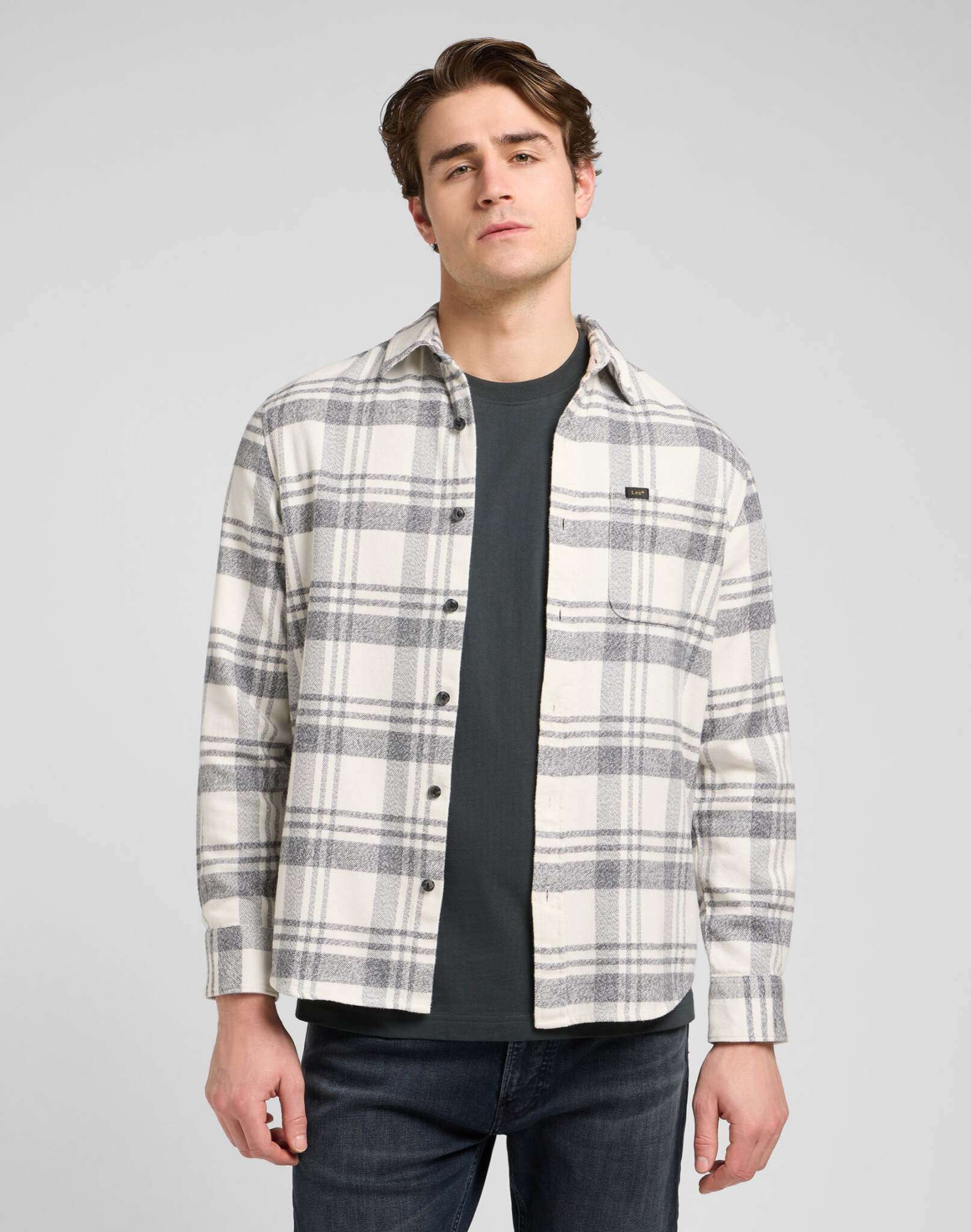 Mercantile Shirt in Painter Gray Jaspe Plaid Shirts Lee