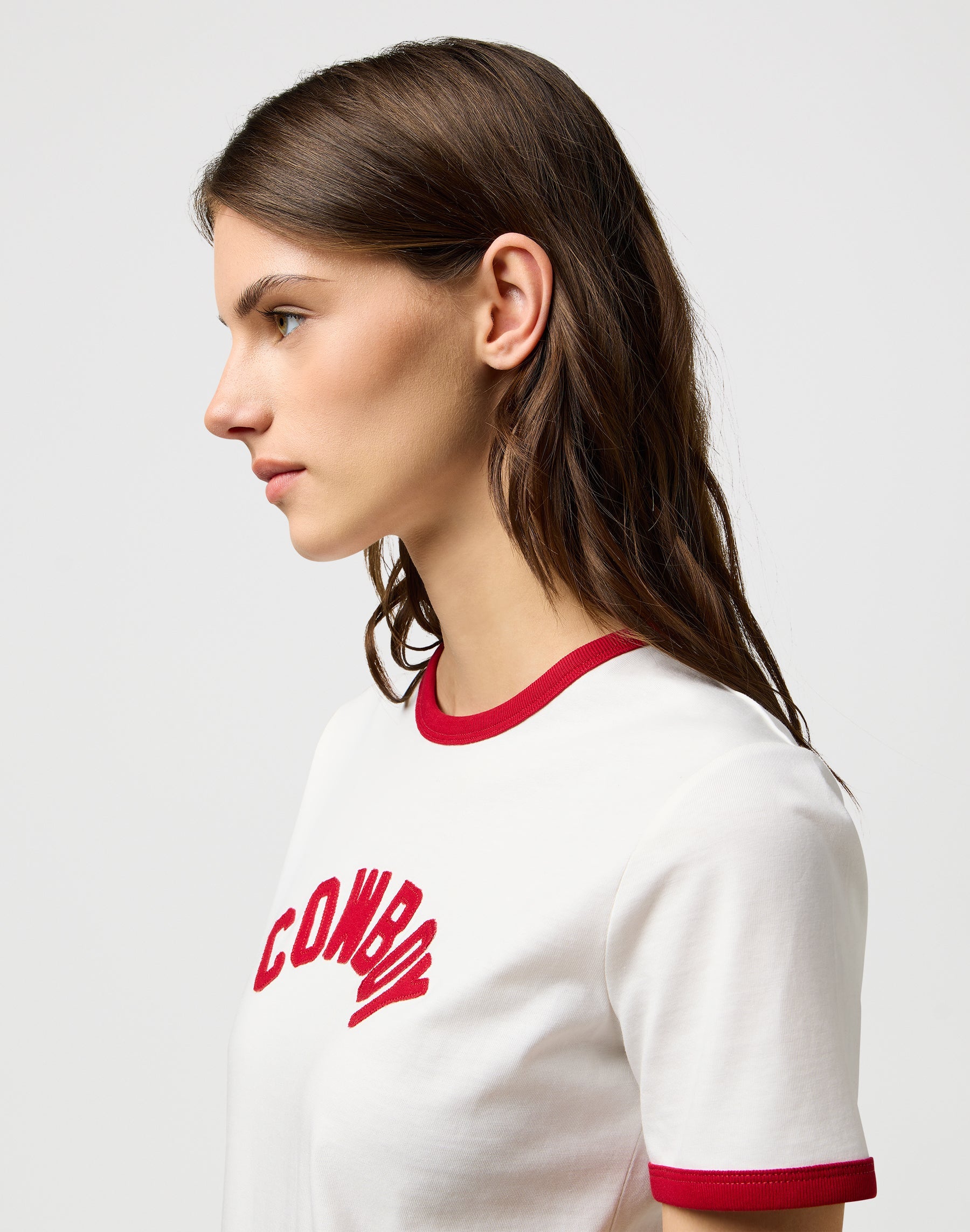 Ringer Tee in Worn White T-Shirts Wrangler