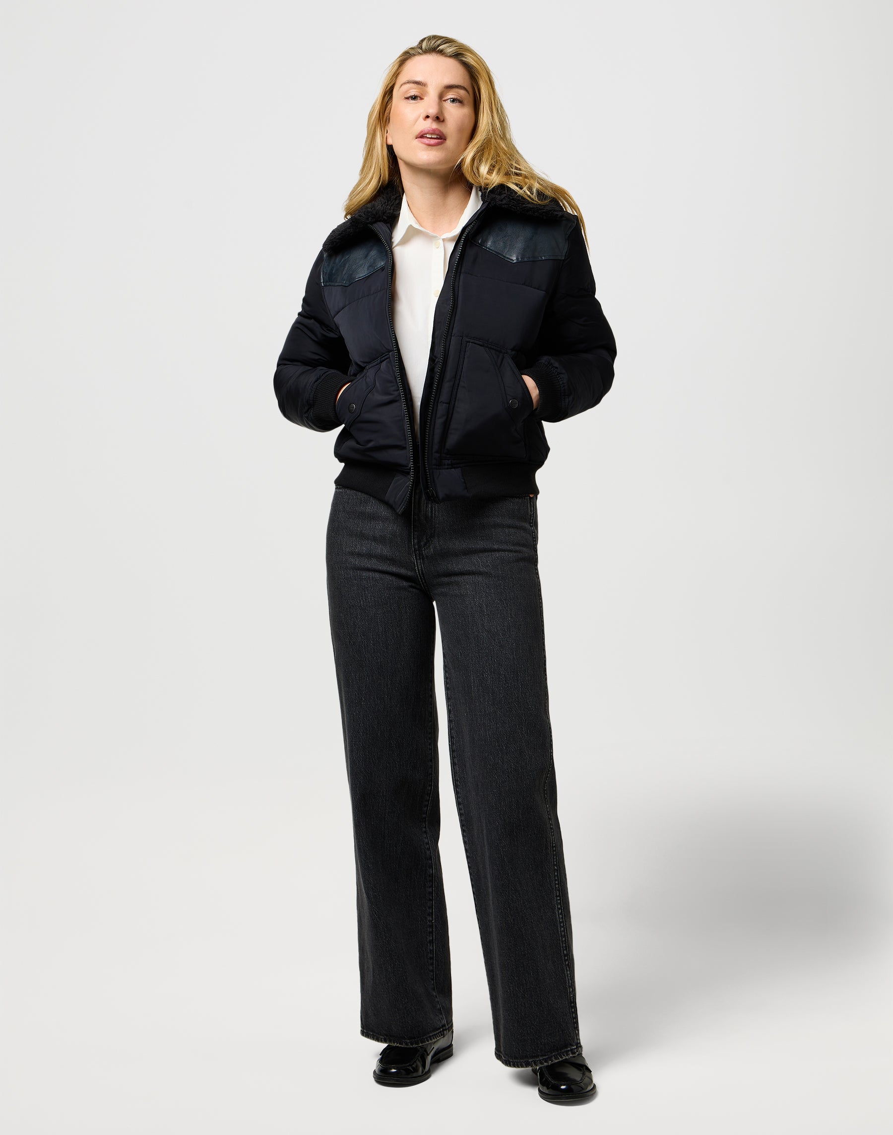 Western Puffer in Black Jackets Wrangler