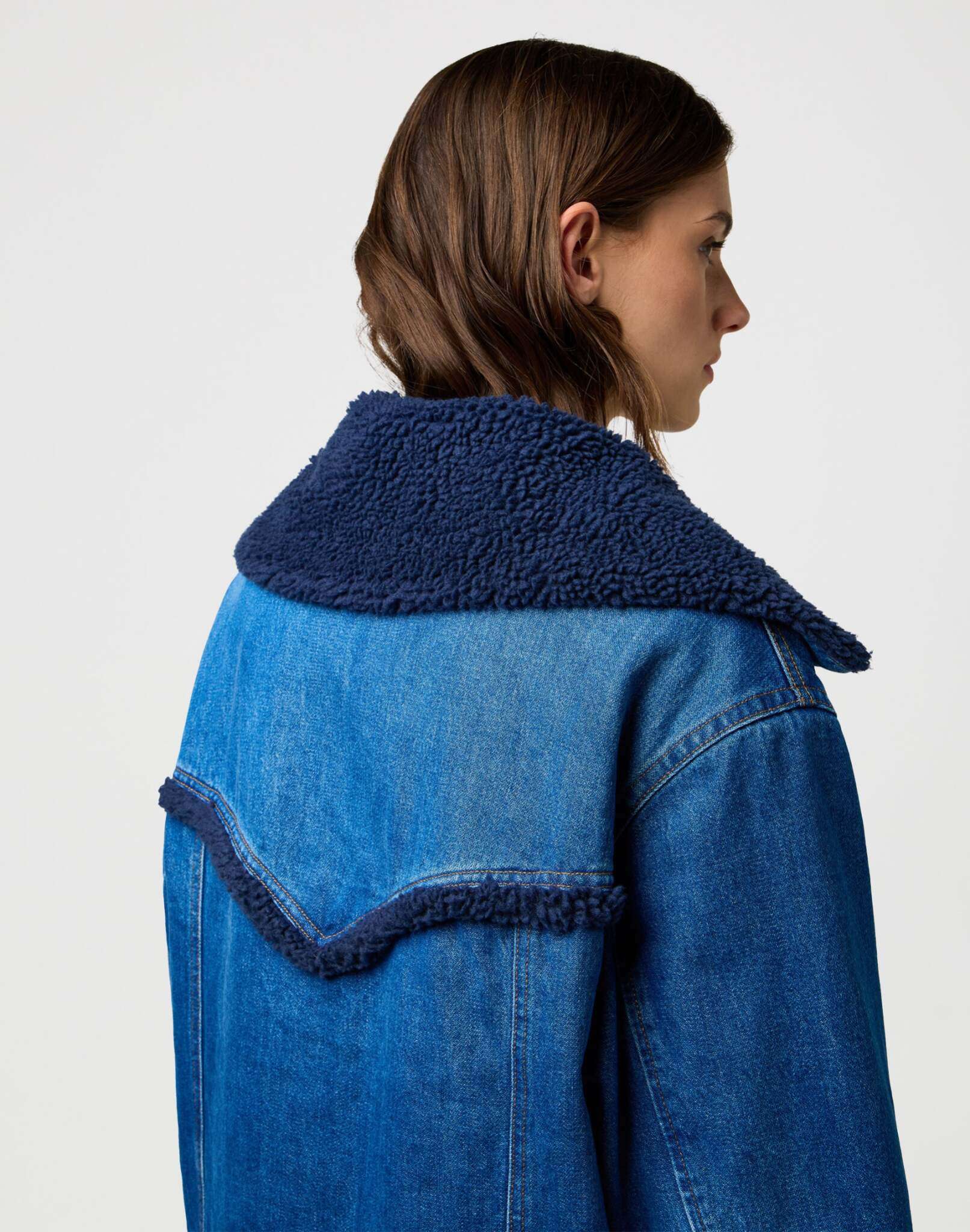 Wrange Coat in Sparkle Blue Jackets Wrangler