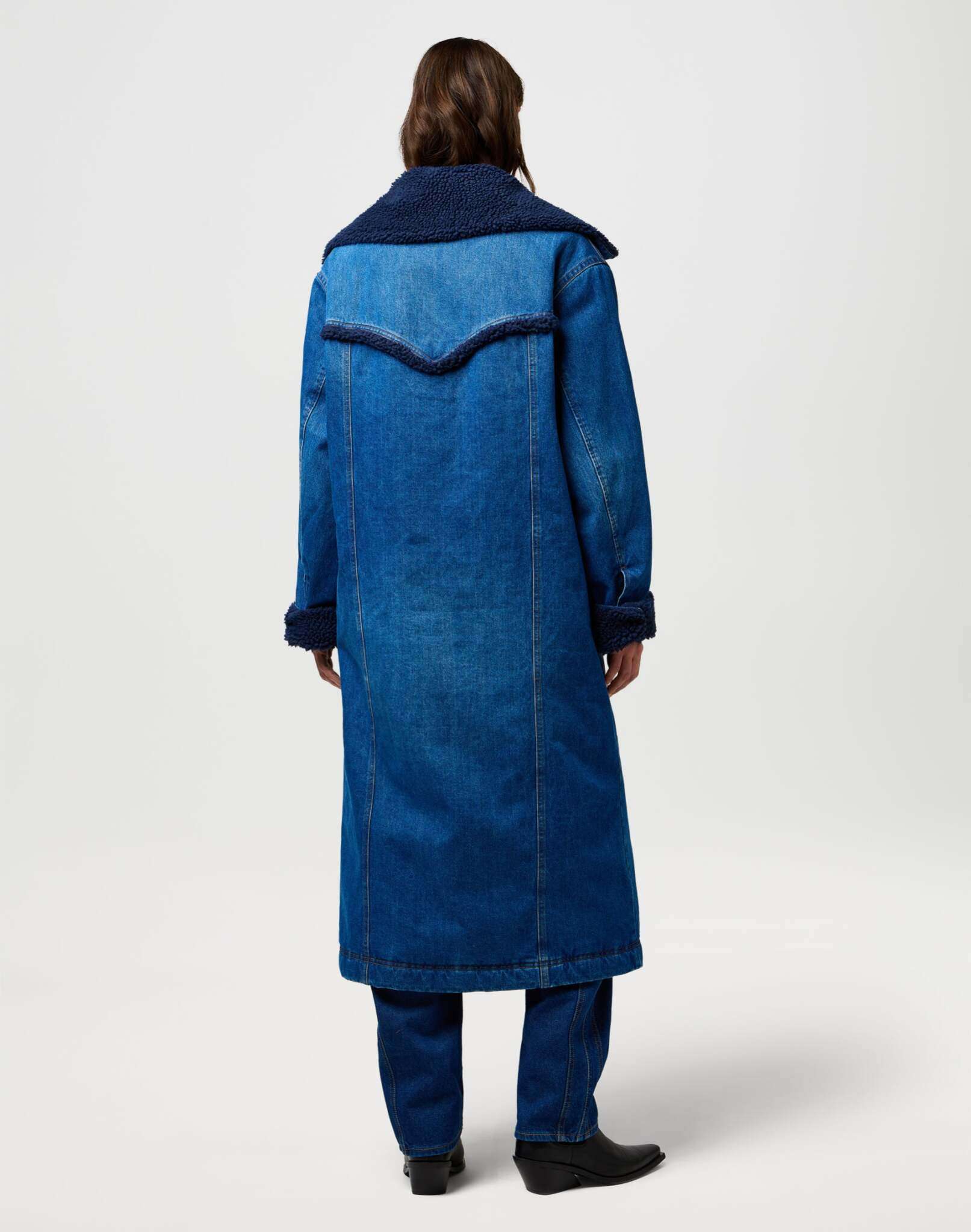 Wrange Coat in Sparkle Blue Jackets Wrangler