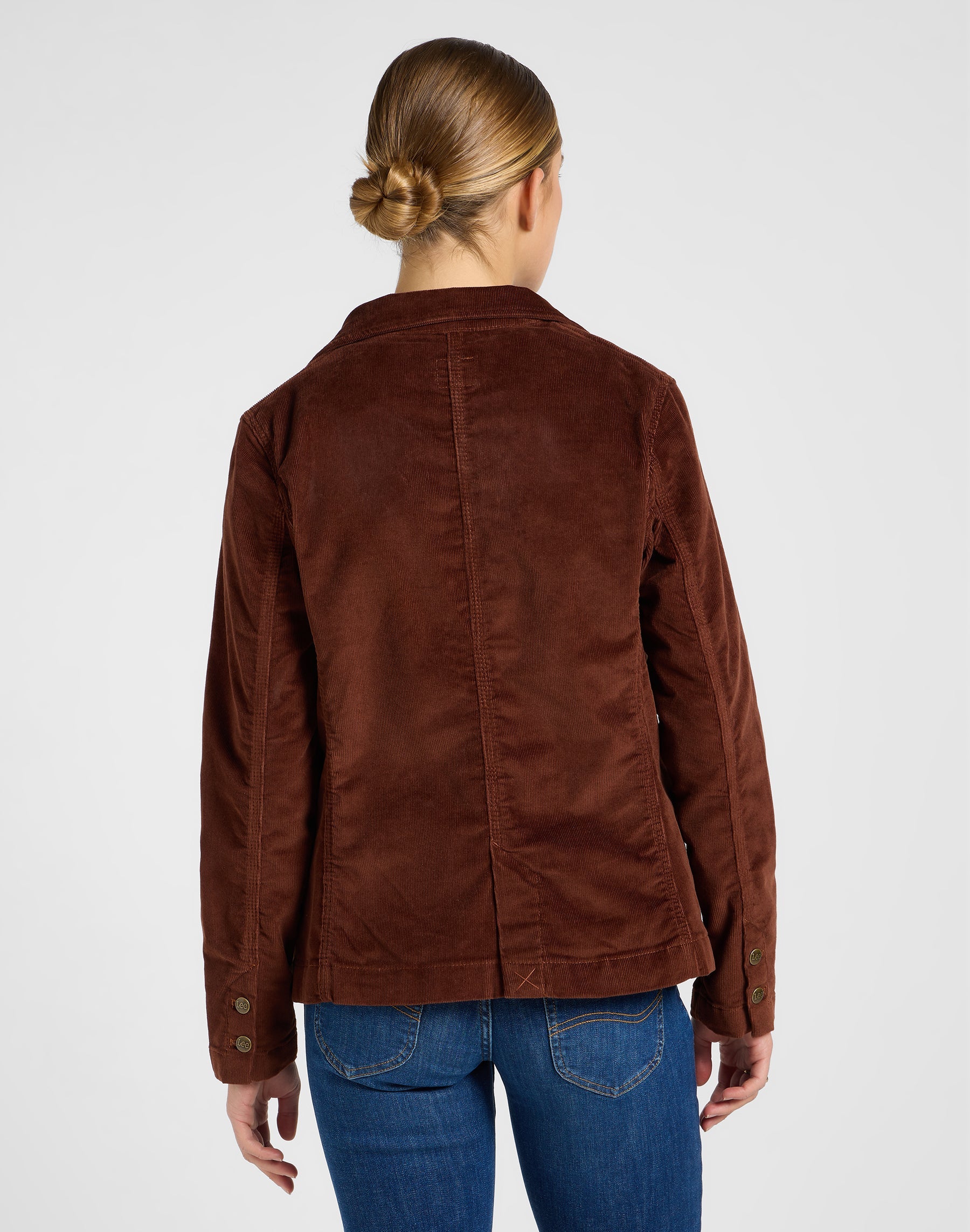 Structured Blazer in Luxe Brown Jackets Lee