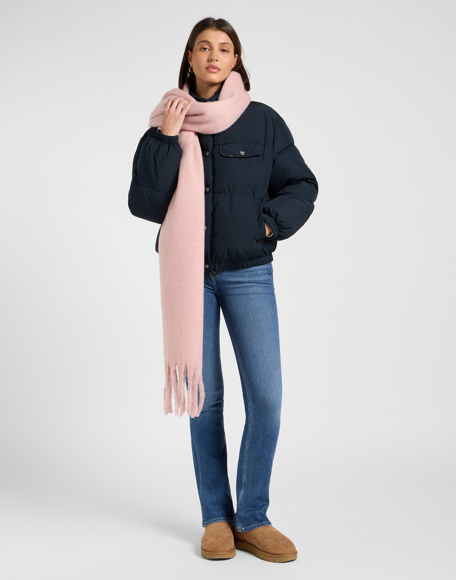 Rider Puffer Jacket in Black Jackets Lee