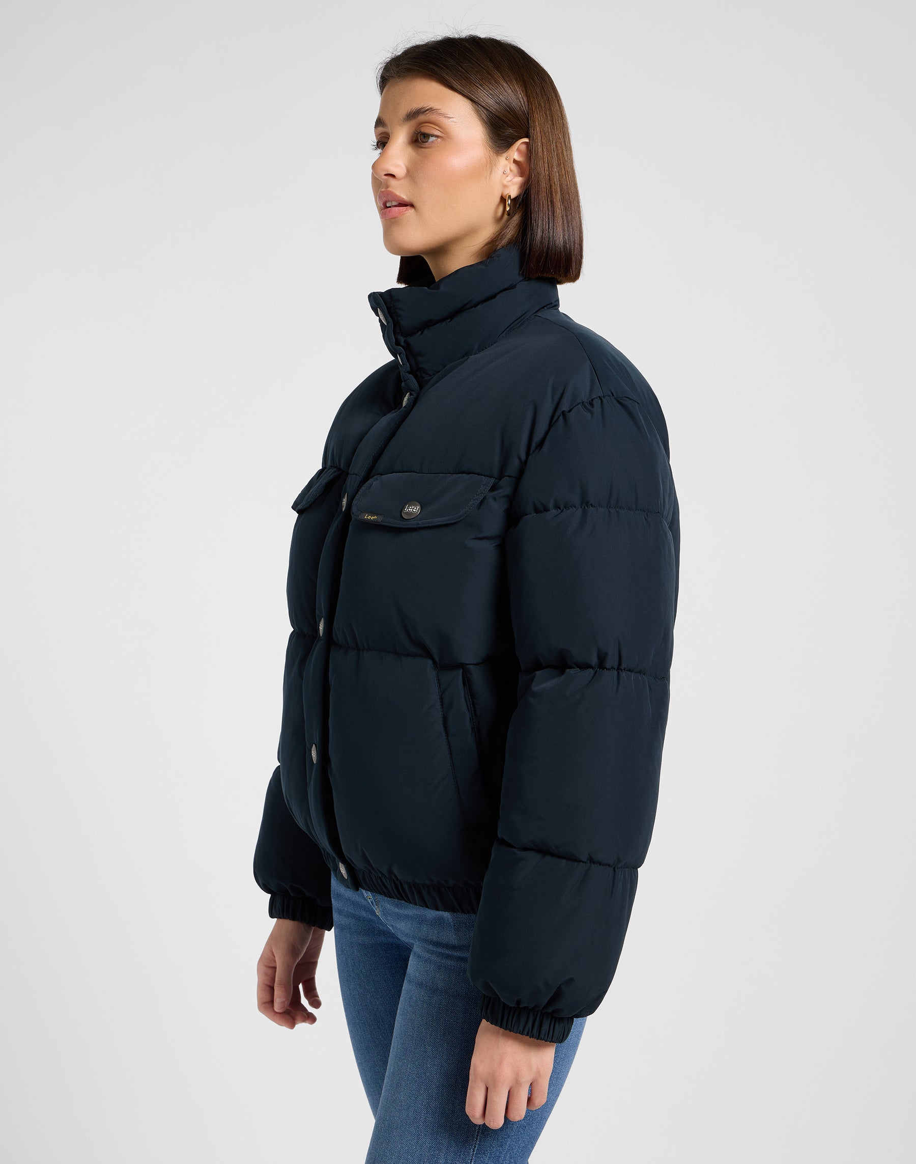 Rider Puffer Jacket in Black Jackets Lee