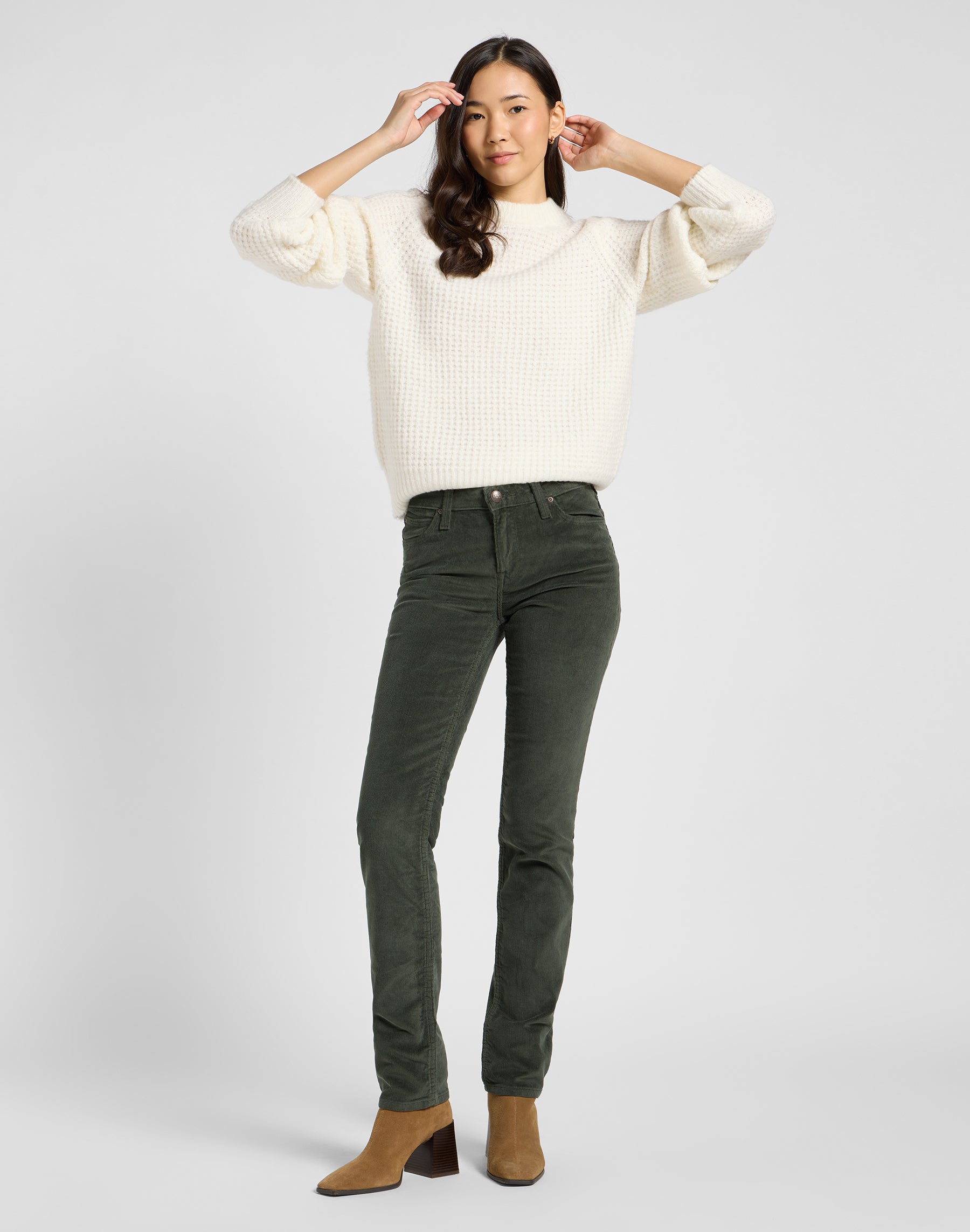 Marion in Olive Gray Pants Lee