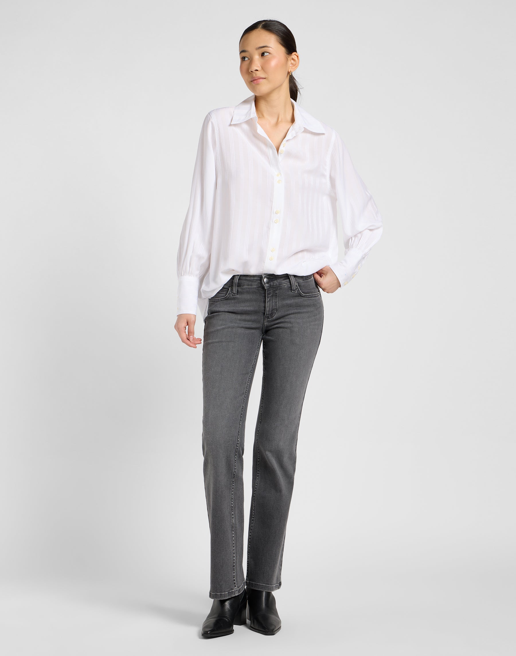 Balloon Sleeve Shirt in Bright White Shirts Lee