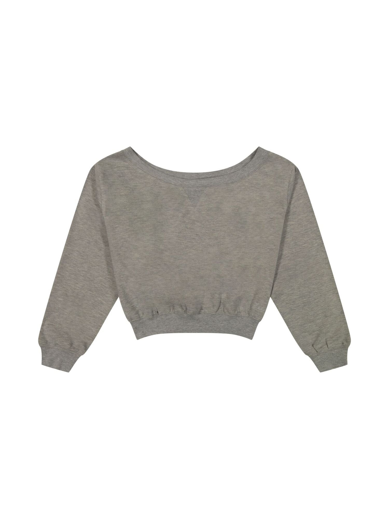 Off Shoulder Sws in Grey Heather