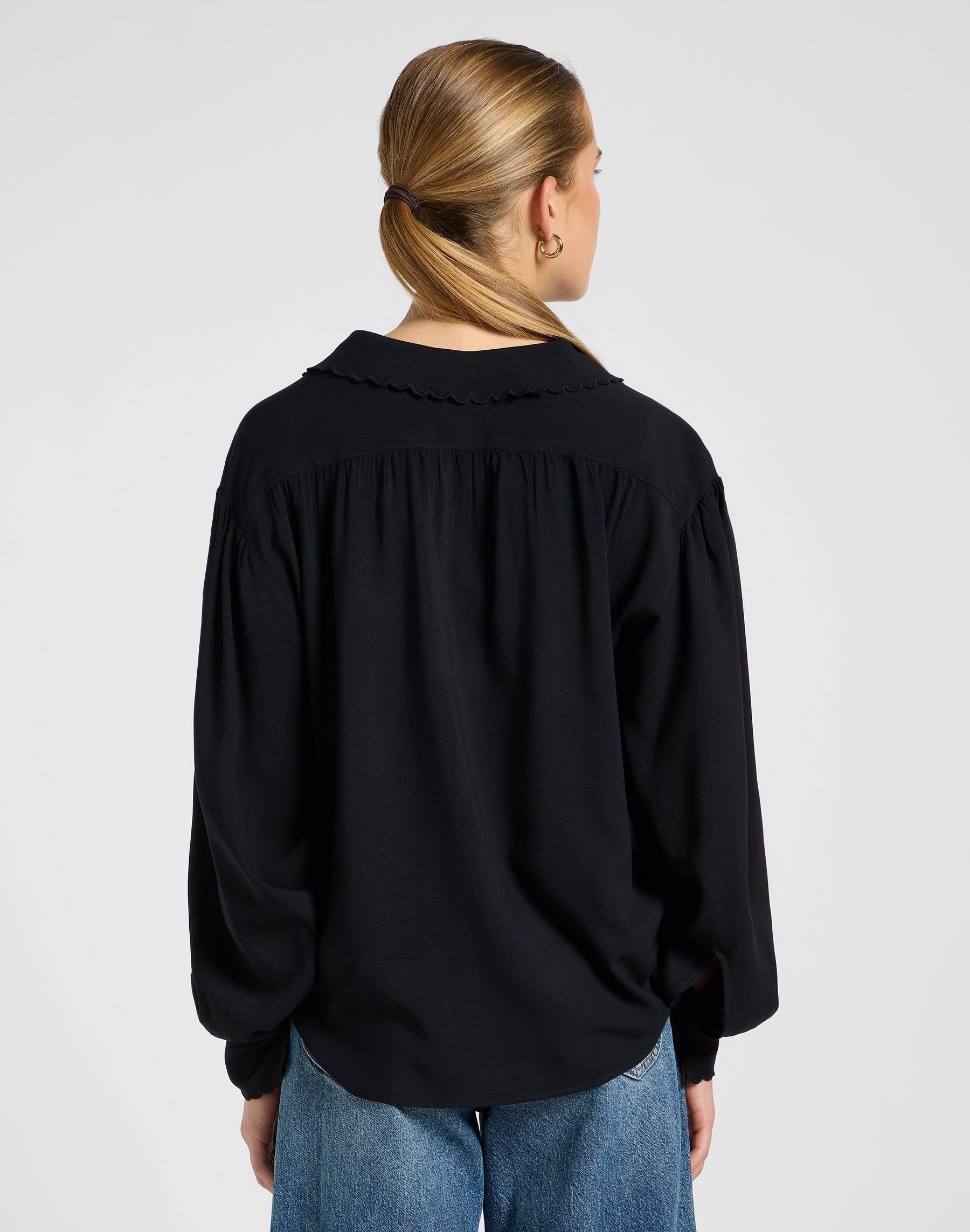 Statement Collar Shirt in Unionall Black Shirts Lee
