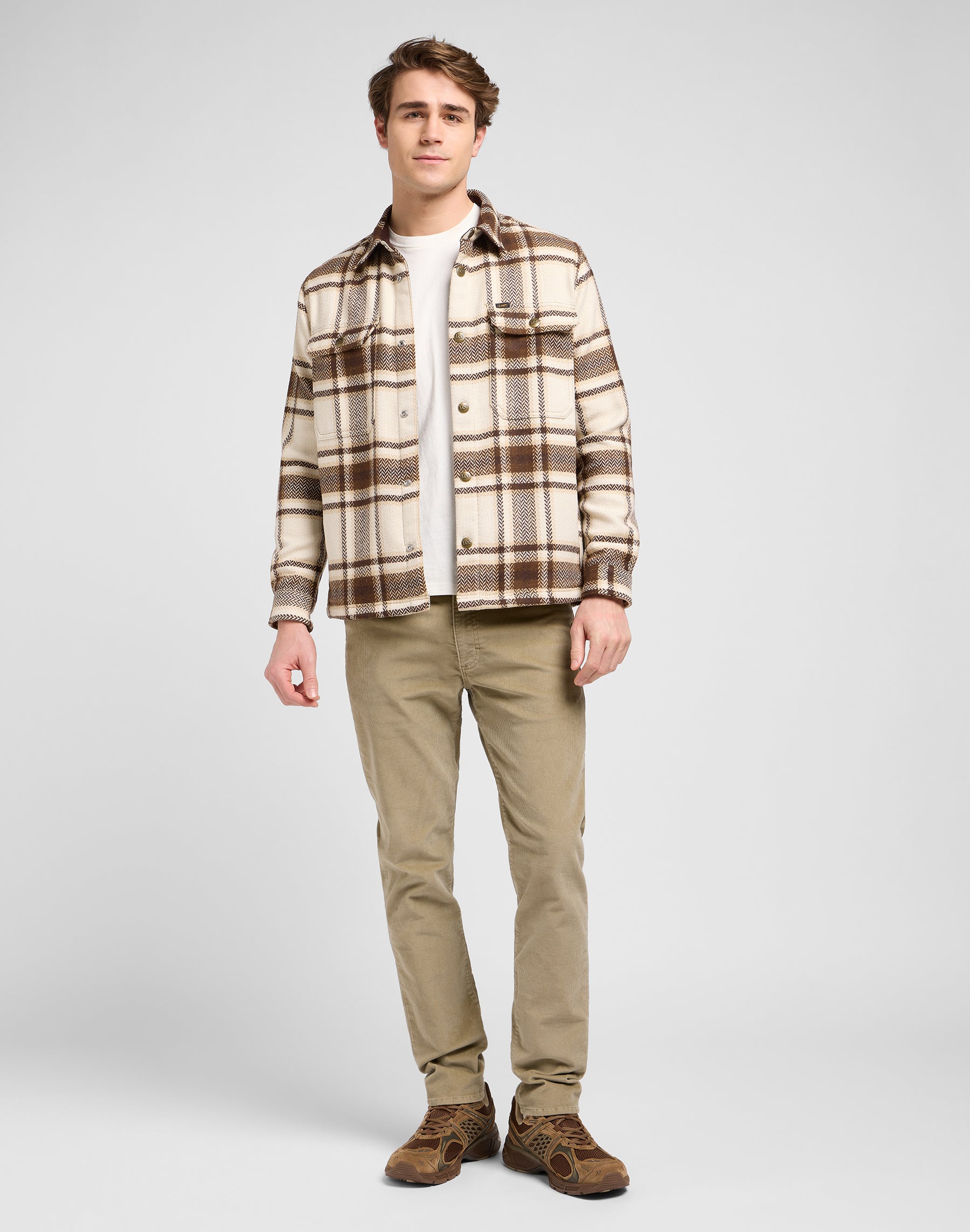 Relaxed Overshirt in Arabica Plaid Shirts Lee