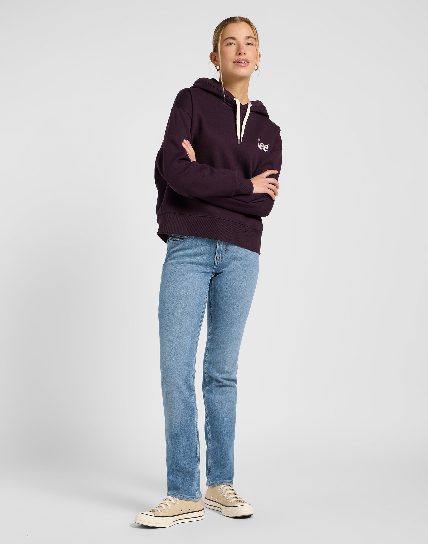 Essential Hoodie in Deep Wine Hoodie Lee