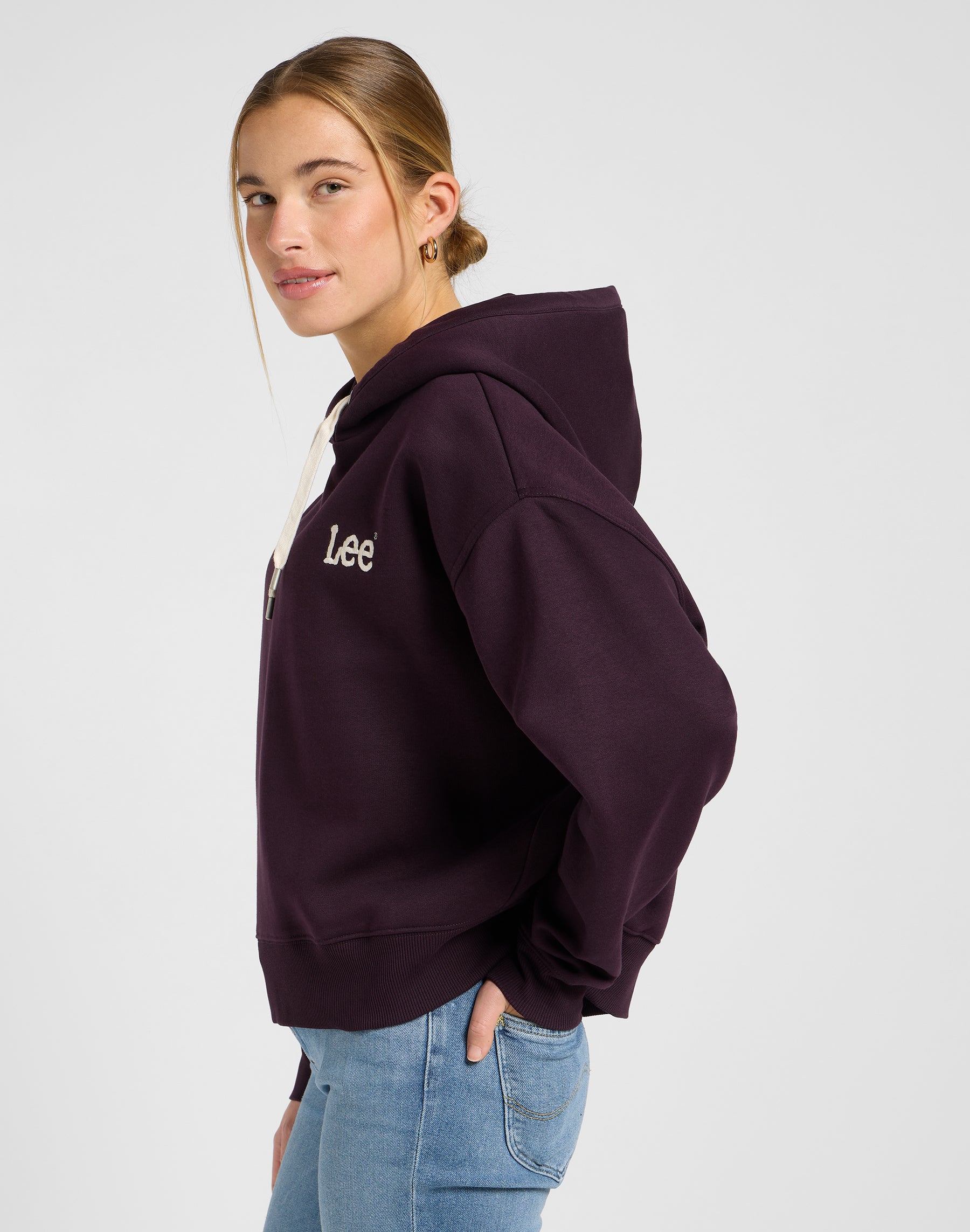 Essential Hoodie in Deep Wine Hoodie Lee