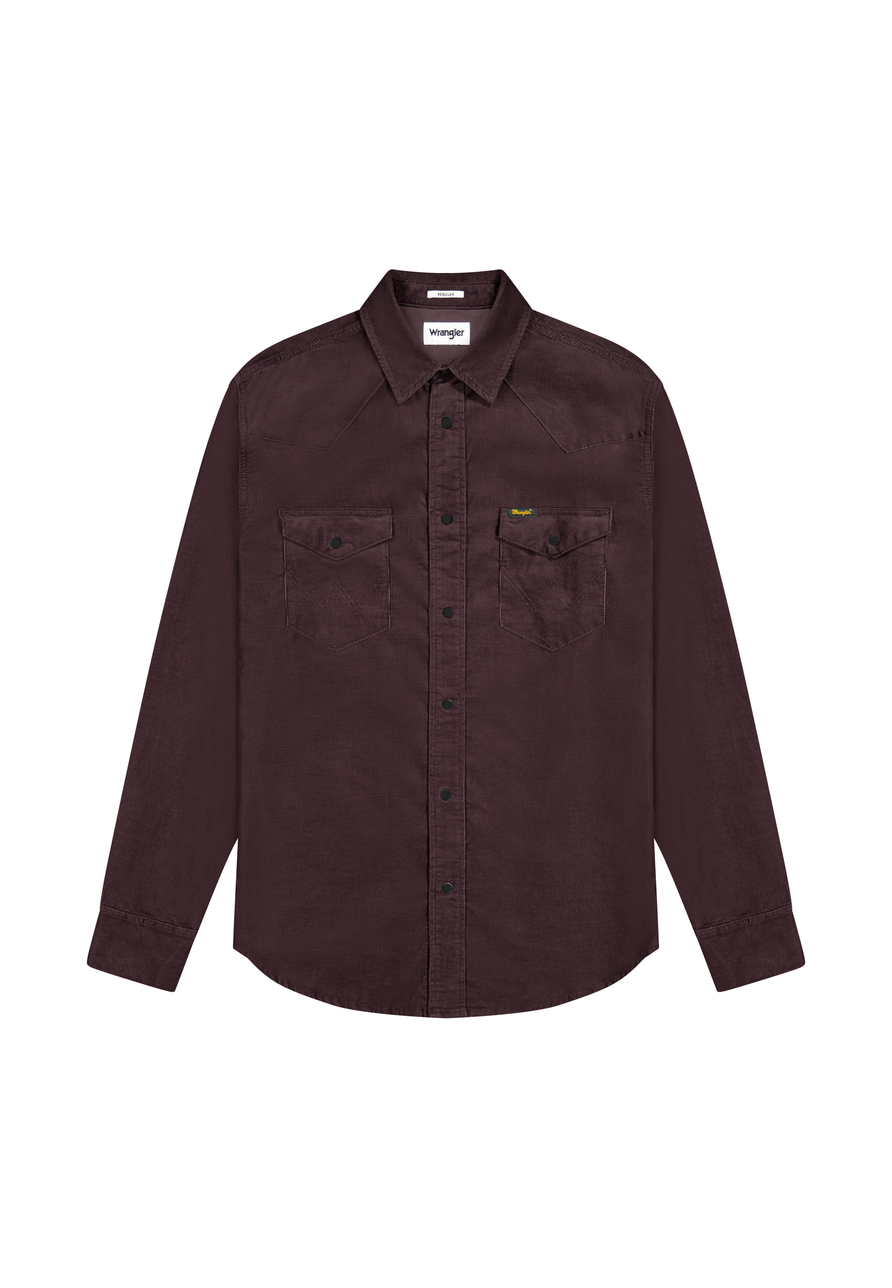 Western corduroy shirt in mahogany
