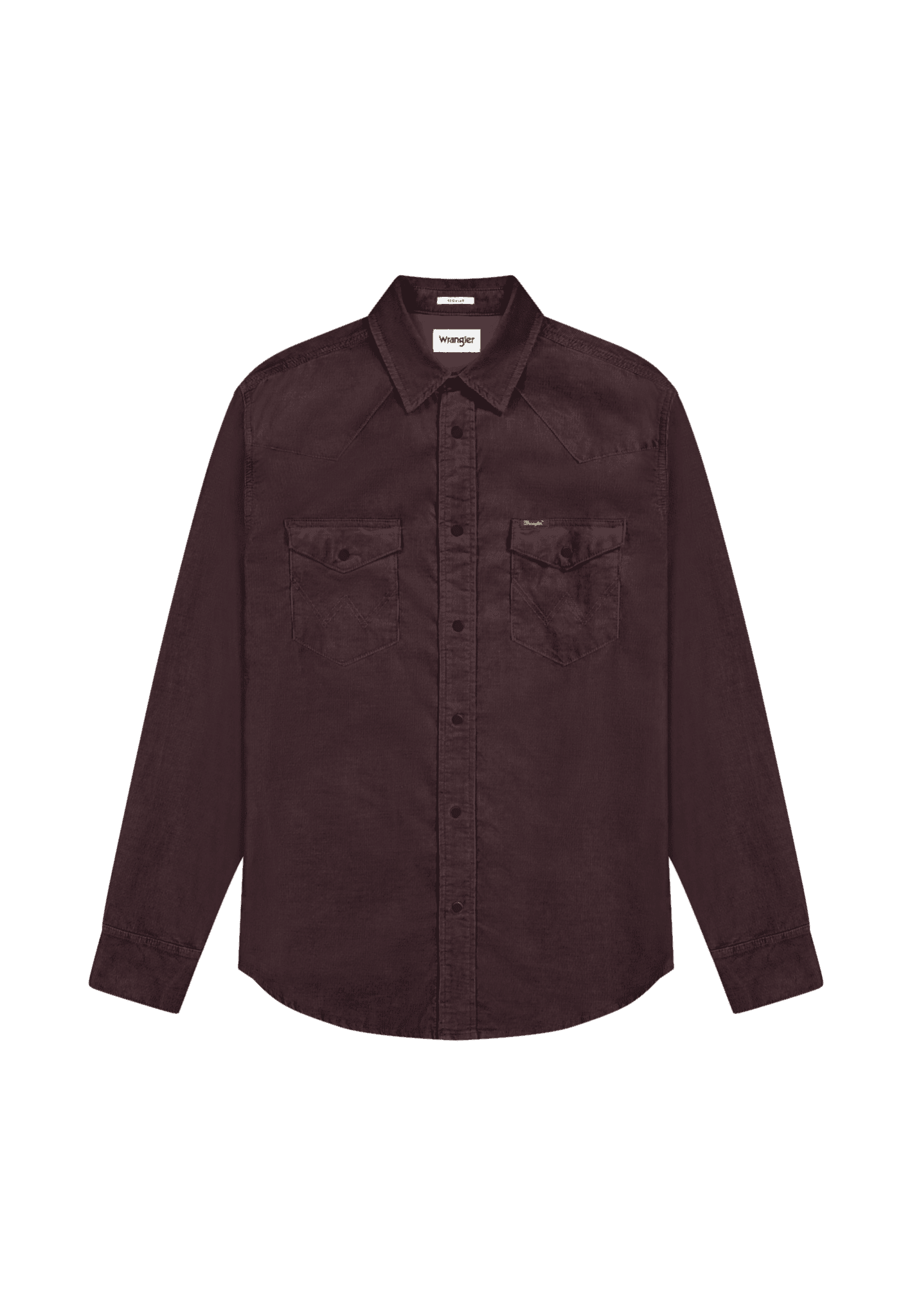 Western corduroy shirt in mahogany