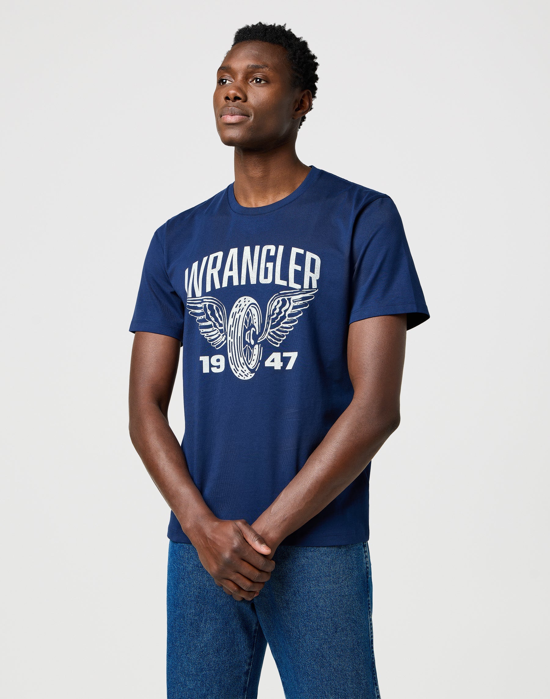 Americana Tee in Navy T-Shirts Wrangler