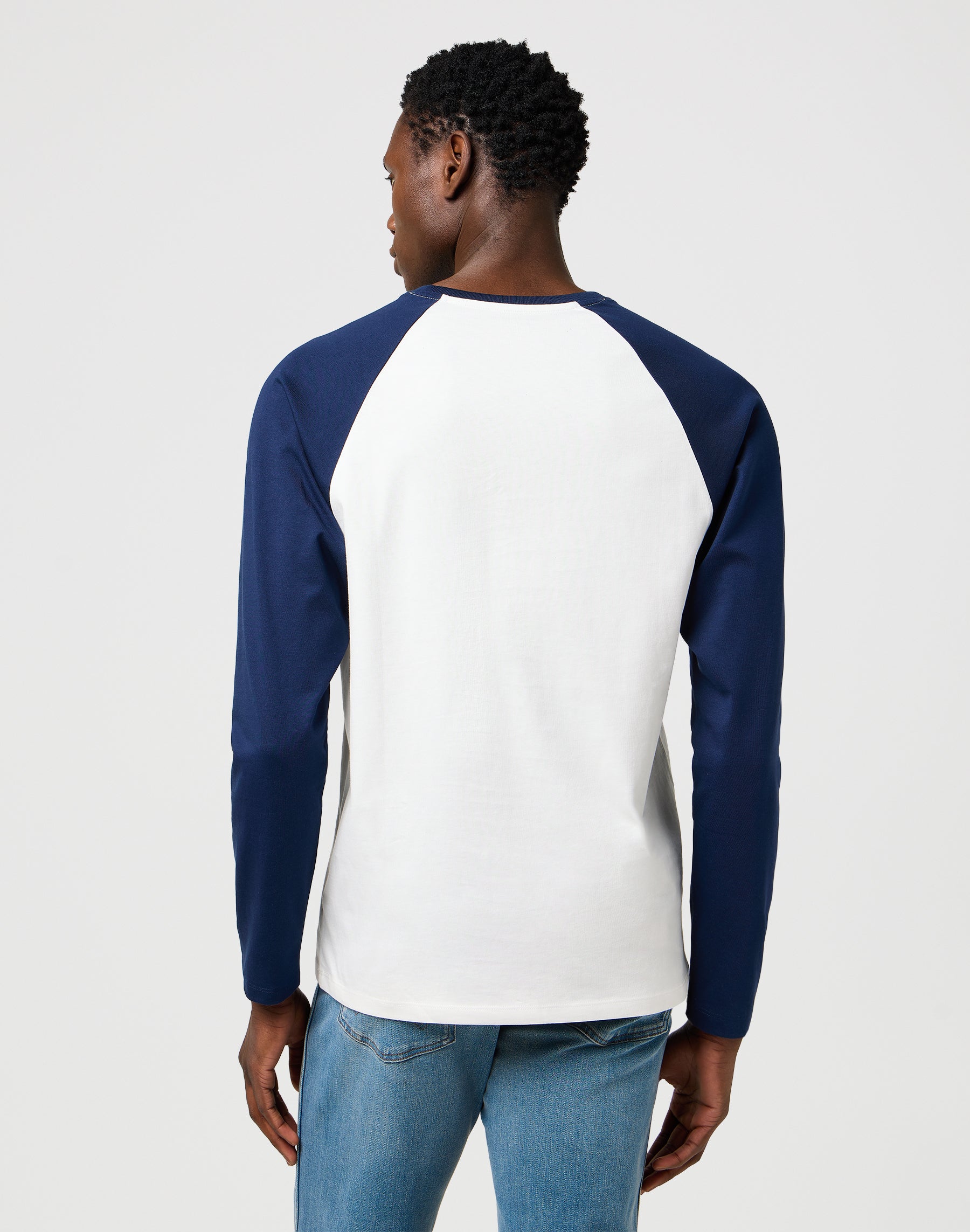 Ls Baseball Tee in Black Iris T-Shirts Wrangler