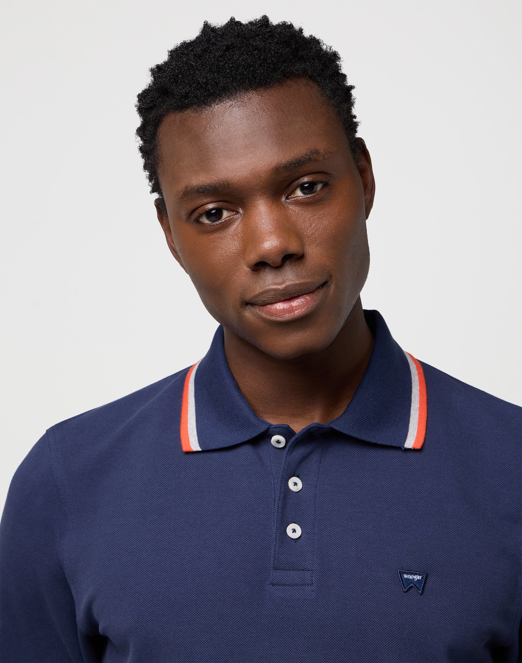 Ls Polo Shirt in Navy T-Shirts Wrangler