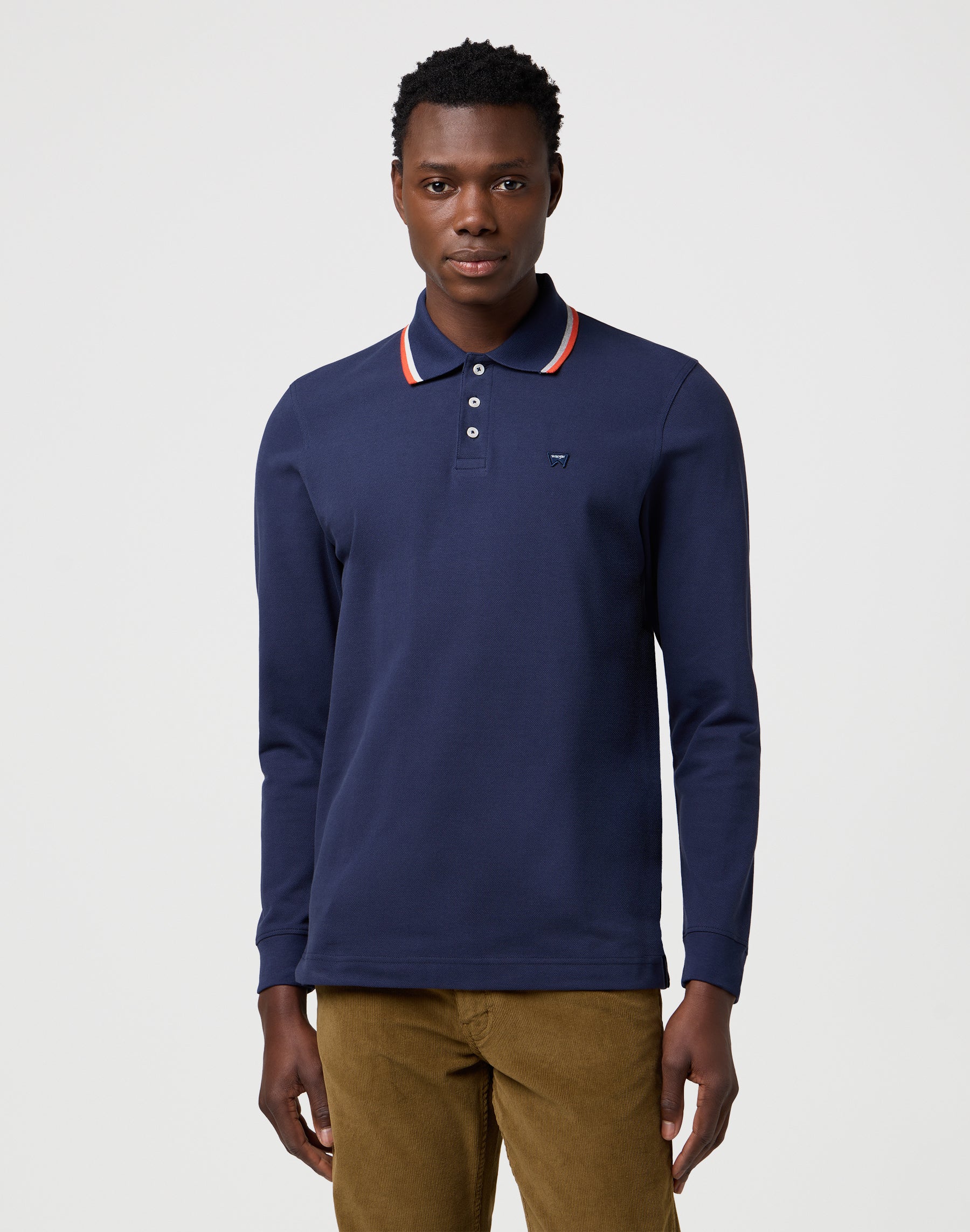 Ls Polo Shirt in Navy T-Shirts Wrangler