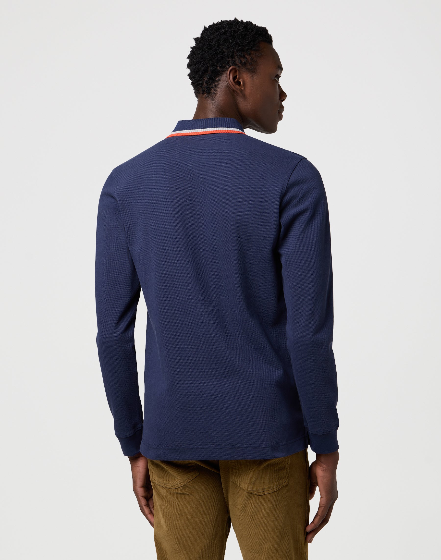 Ls Polo Shirt in Navy T-Shirts Wrangler