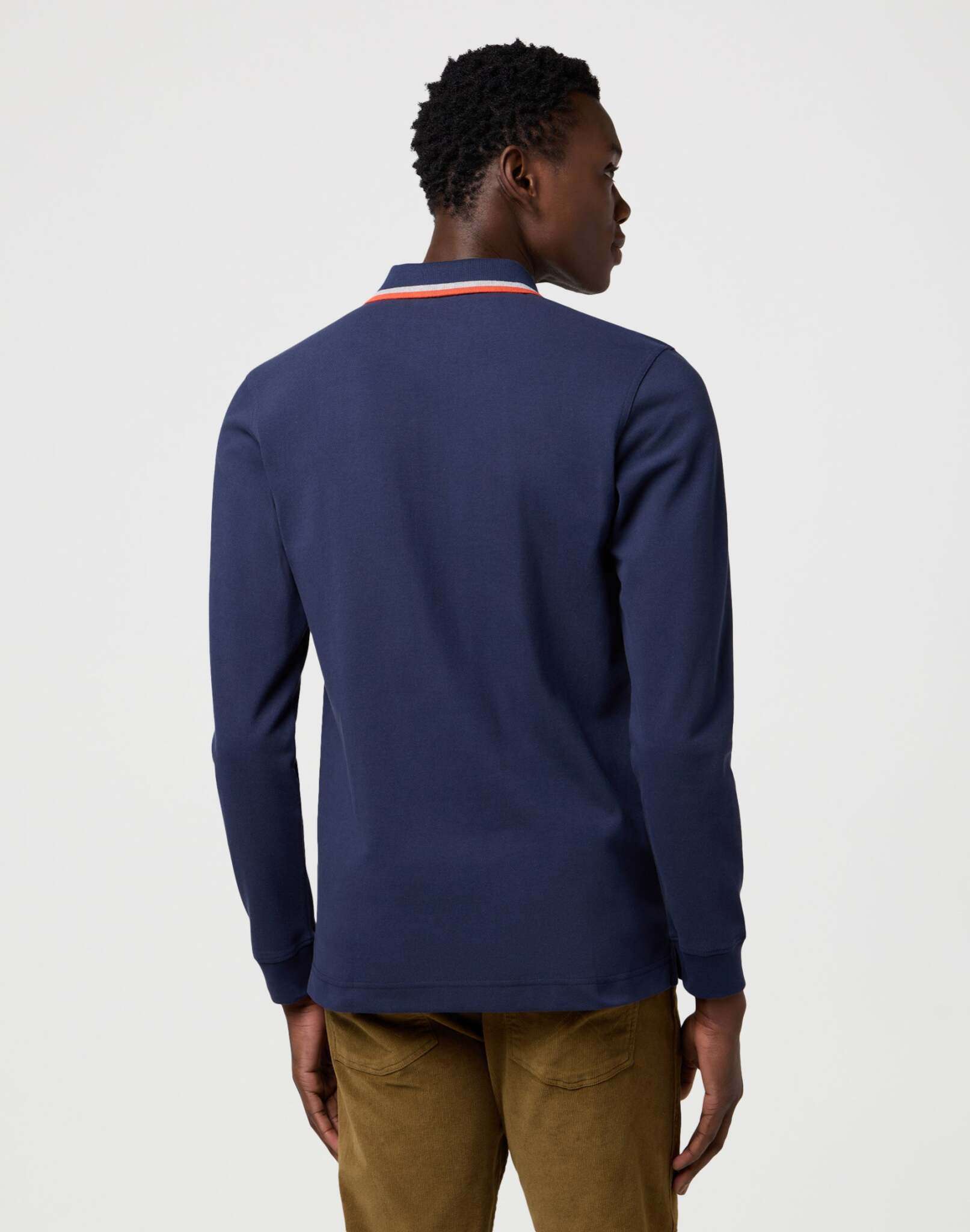 Ls Polo Shirt in Navy T-Shirts Wrangler